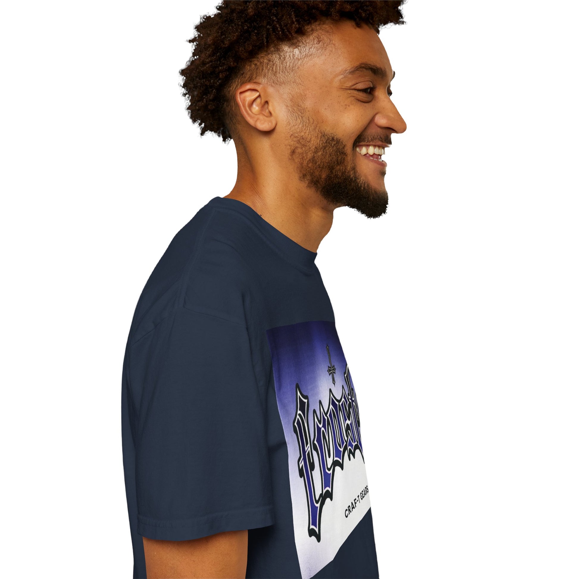 Frosty Male Garment-Dyed T-shirt - Cool Graphic Tee for Streetwear Lovers