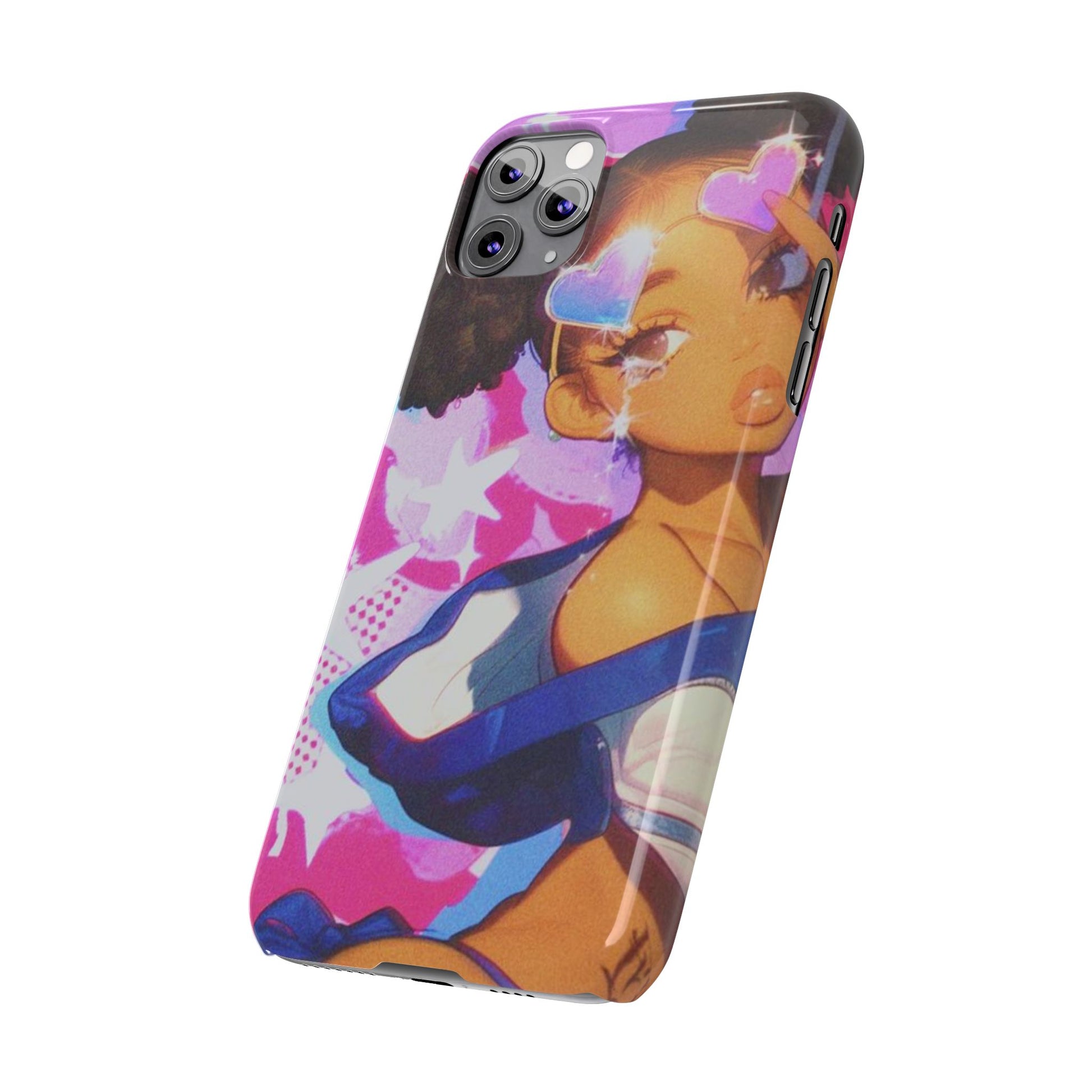 Colorful Anime Slim Phone Cases | Cute Phone Cover, Kawaii Aesthetic, Cartoon Girl, Gifts for Her, Trendy Accessory
