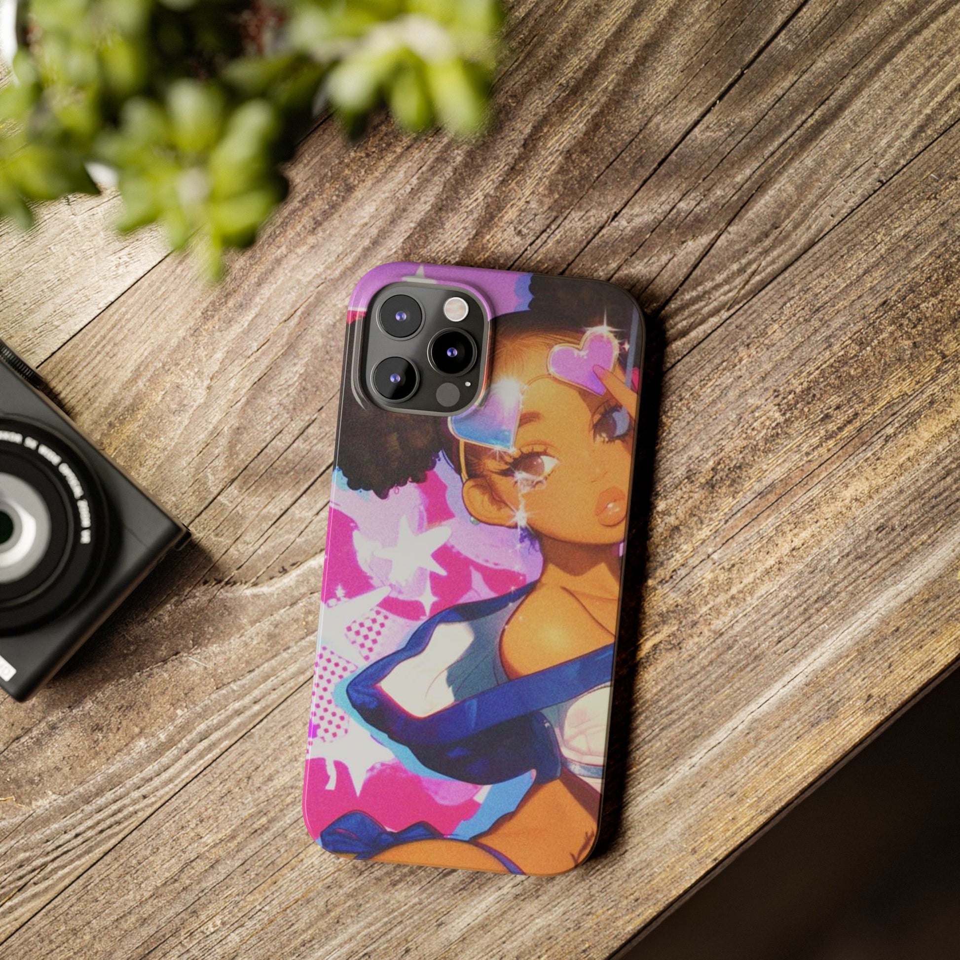 Colorful Anime Slim Phone Cases | Cute Phone Cover, Kawaii Aesthetic, Cartoon Girl, Gifts for Her, Trendy Accessory