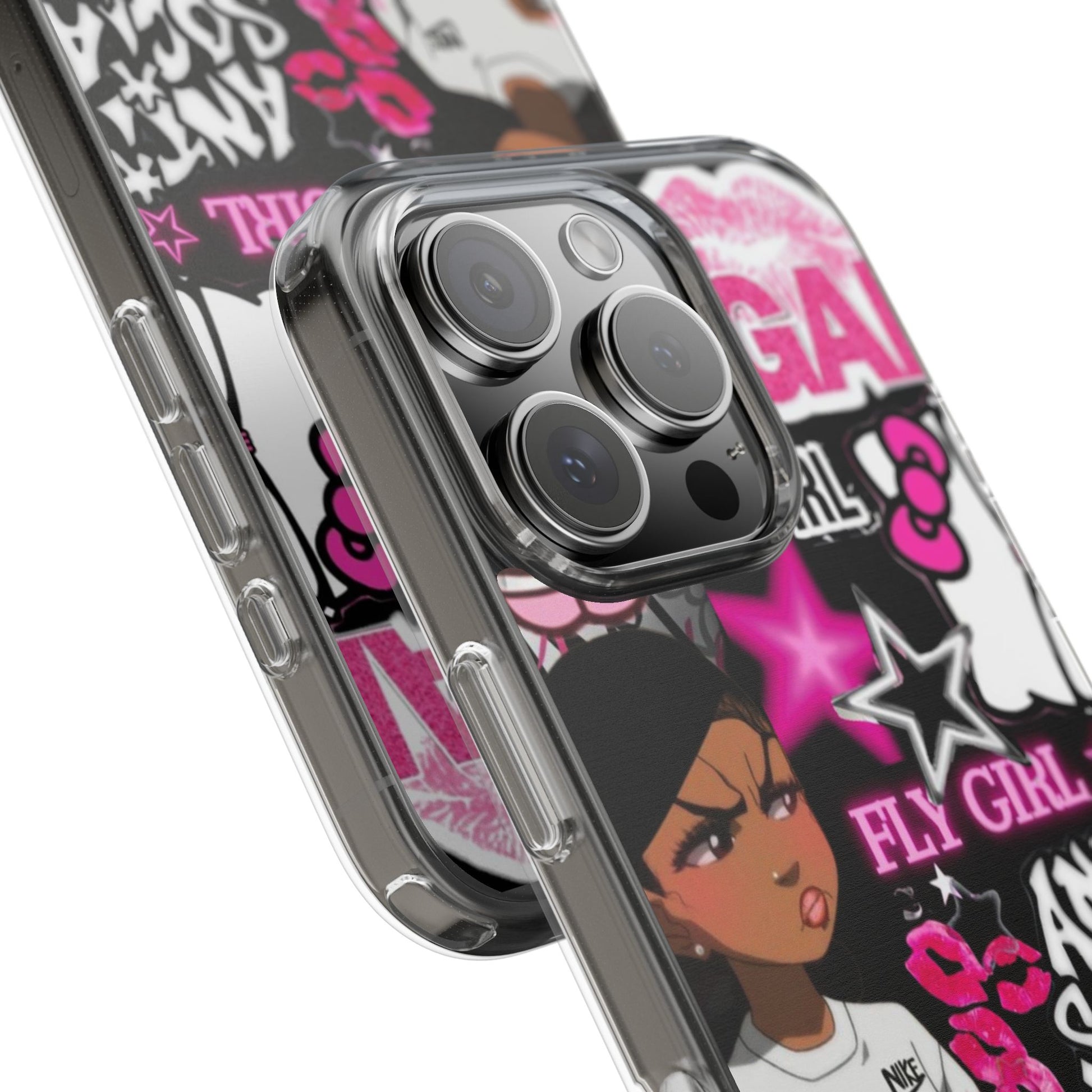Trendy Clear Phone Case - Bold & Playful Design for Style Lovers