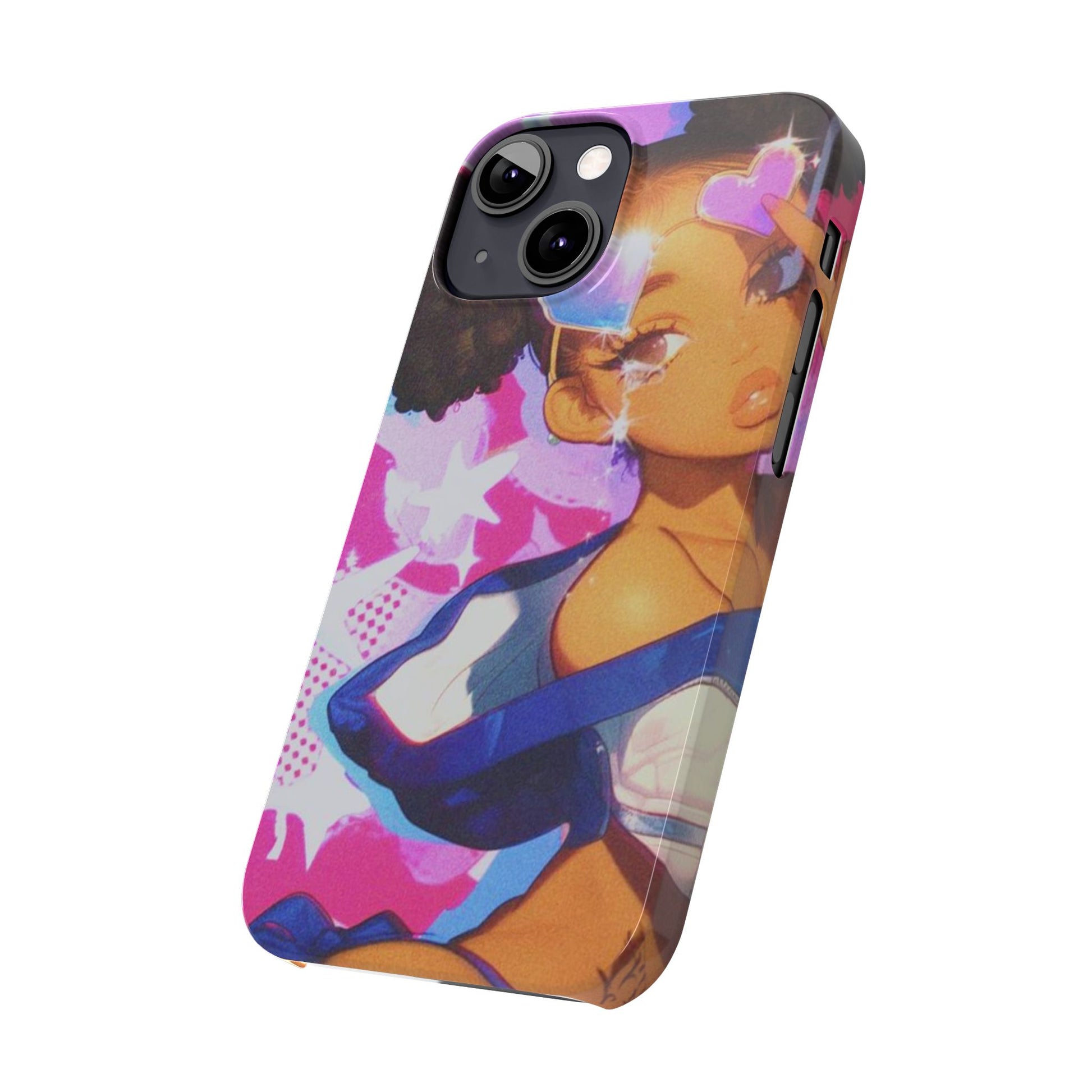 Colorful Anime Slim Phone Cases | Cute Phone Cover, Kawaii Aesthetic, Cartoon Girl, Gifts for Her, Trendy Accessory