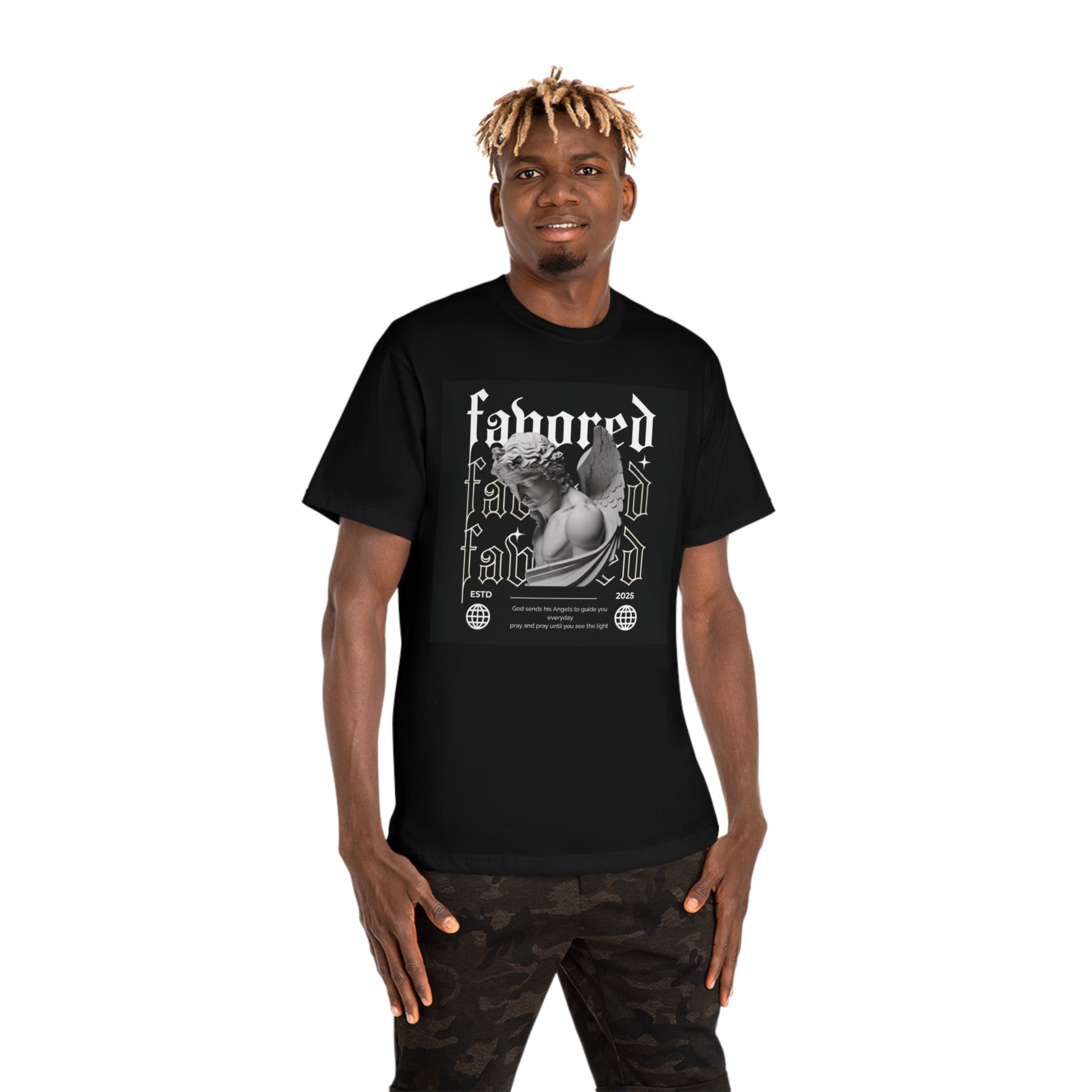 Favored Male Graphic T-Shirt - Stylish and Inspirational Apparel