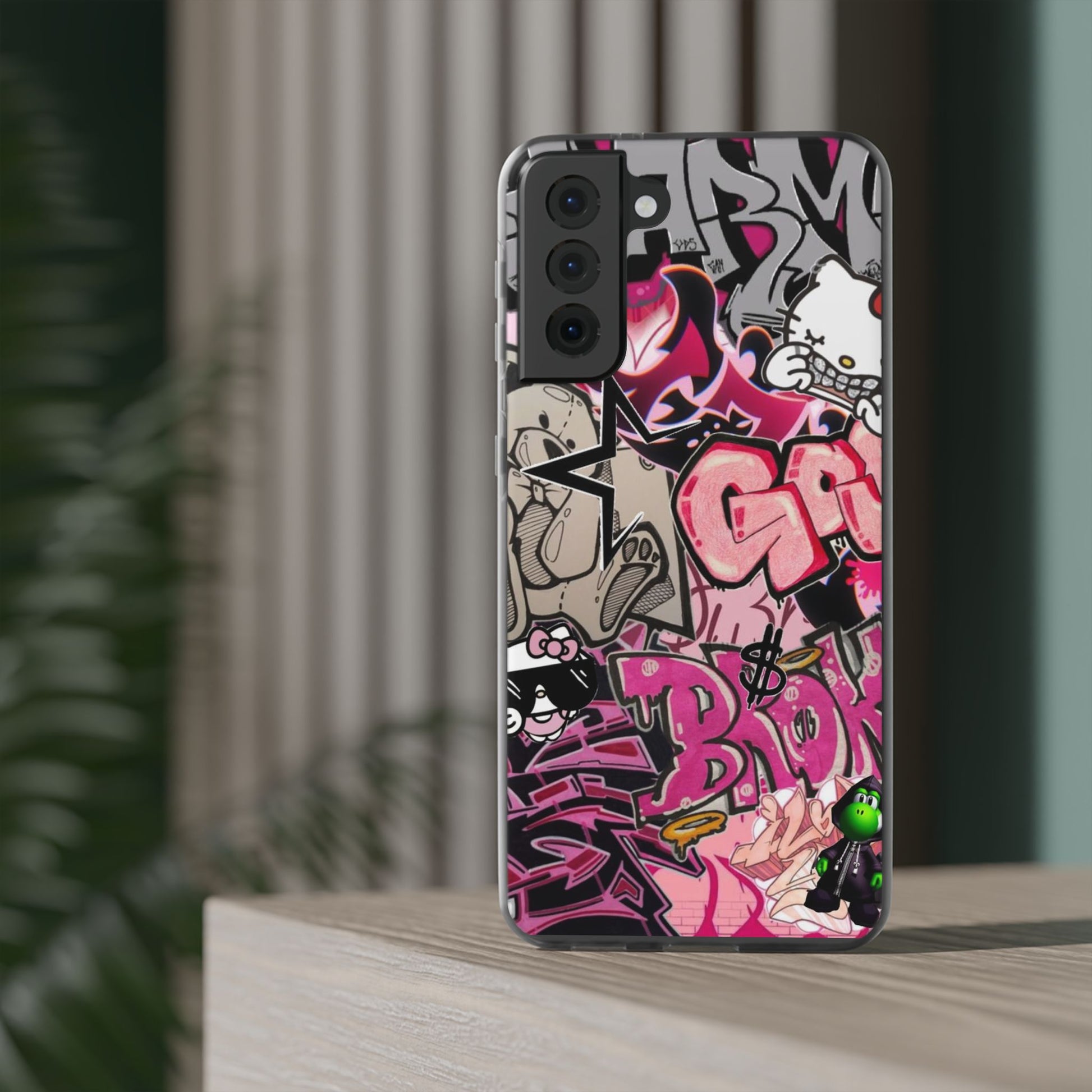 Urban Graffiti Flexi Cases - Colorful Street Art Phone Cover for Trendsetters