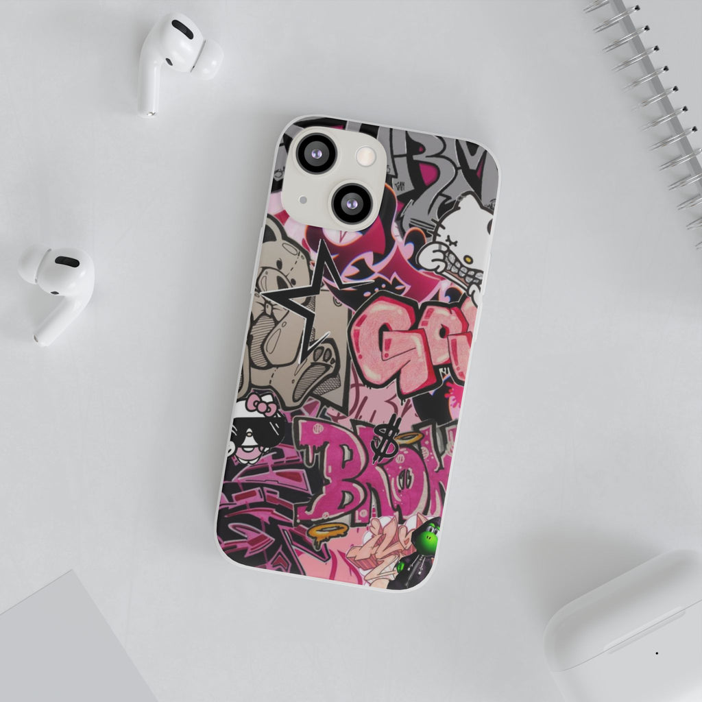 Urban Graffiti Flexi Cases - Colorful Street Art Phone Cover for Trendsetters