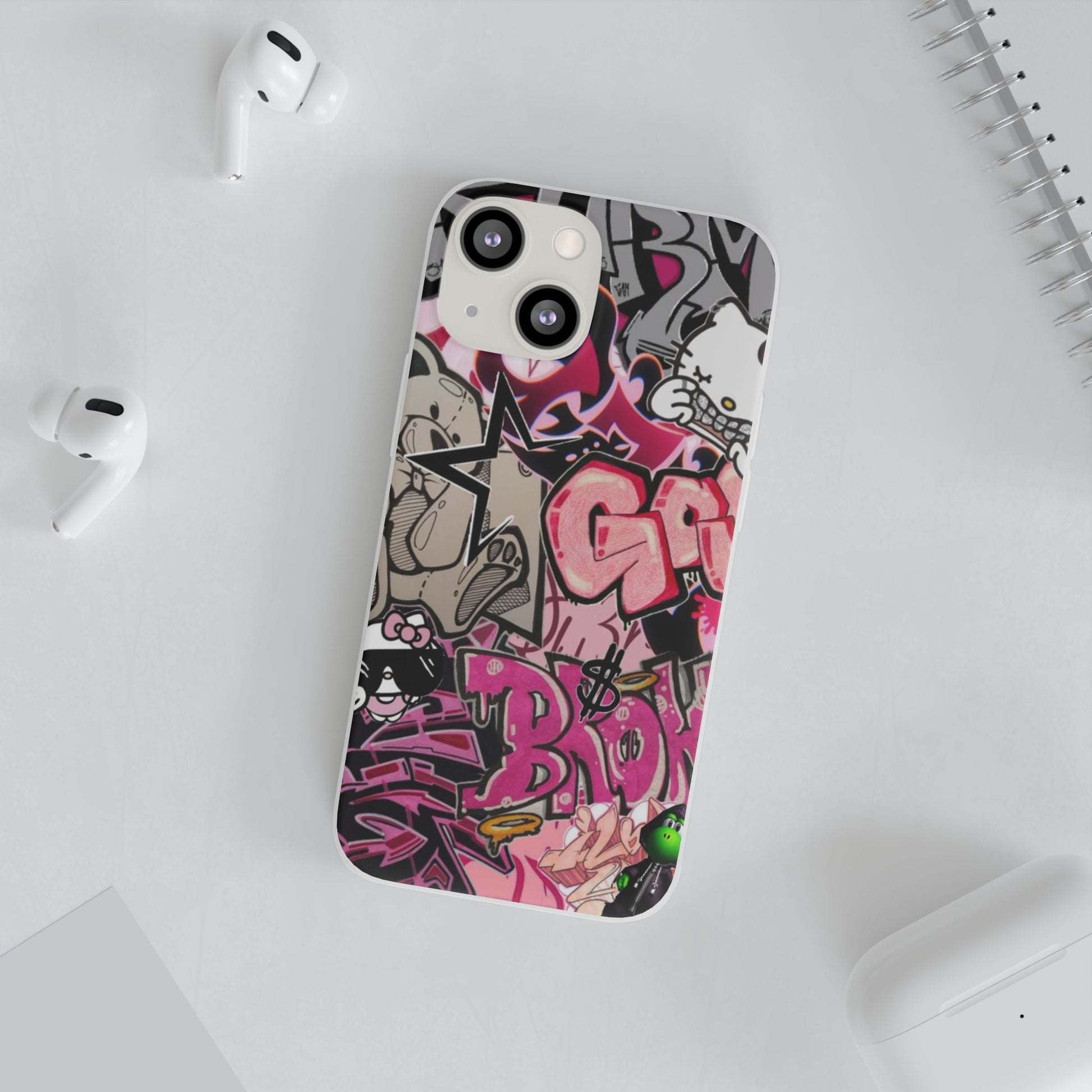 Urban Graffiti Flexi Cases - Colorful Street Art Phone Cover for Trendsetters