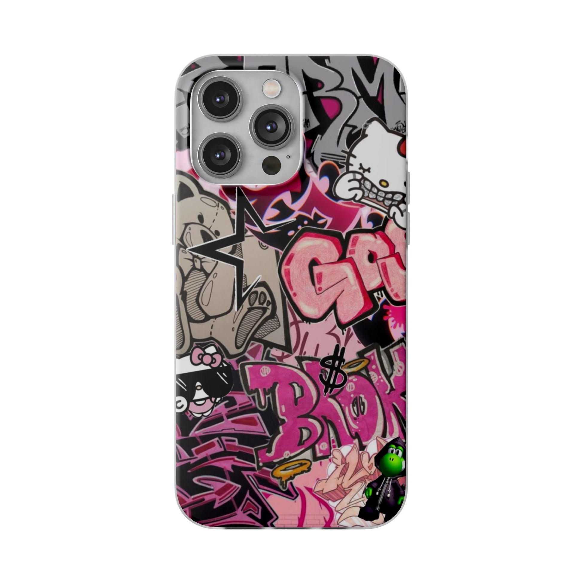 Urban Graffiti Flexi Cases - Colorful Street Art Phone Cover for Trendsetters