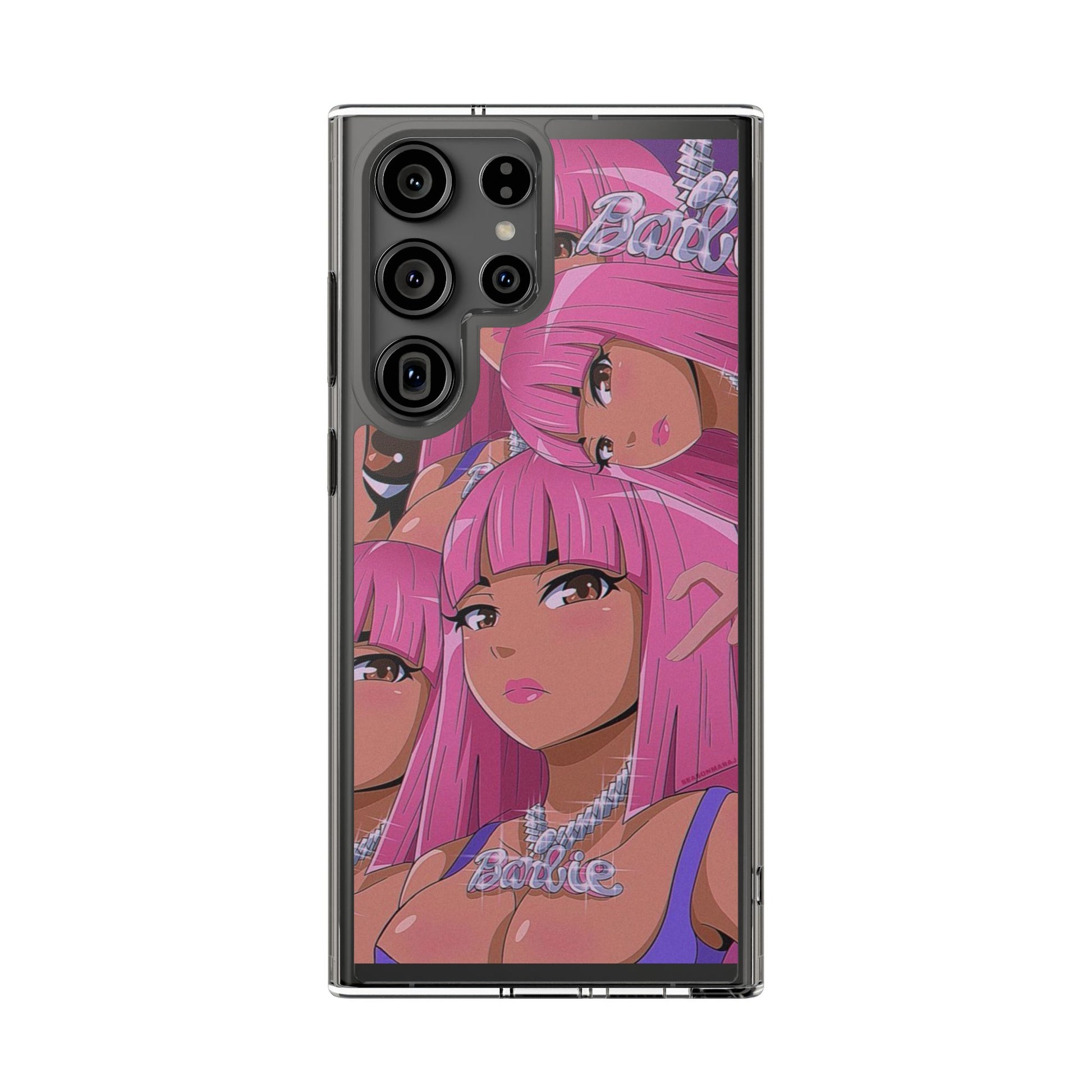 Barbie-Inspired Clear Phone Case - Trendy Protective Cover for Fashion Lovers