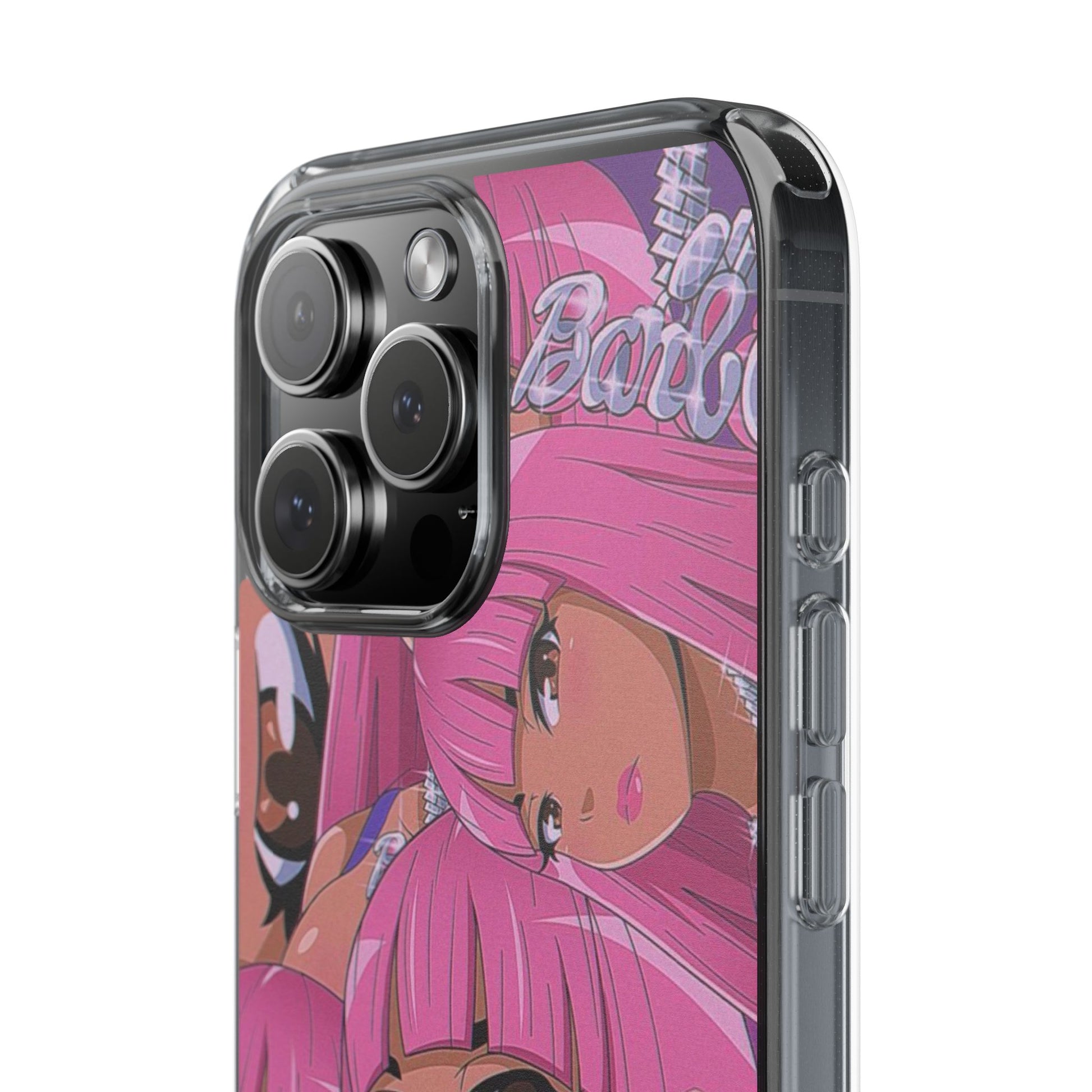 Barbie-Inspired Clear Phone Case - Trendy Protective Cover for Fashion Lovers