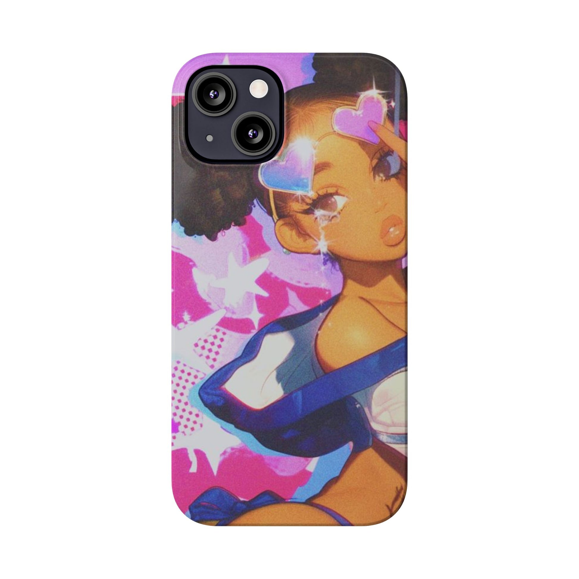 Colorful Anime Slim Phone Cases | Cute Phone Cover, Kawaii Aesthetic, Cartoon Girl, Gifts for Her, Trendy Accessory