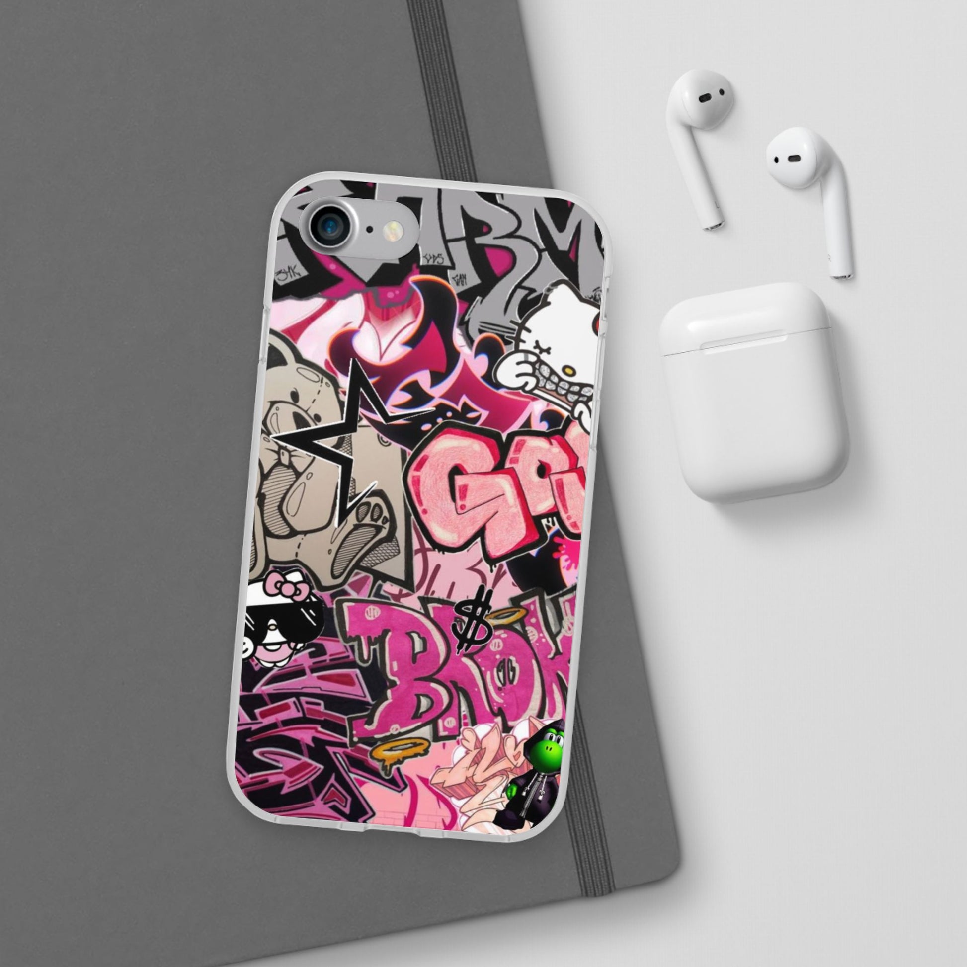 Urban Graffiti Flexi Cases - Colorful Street Art Phone Cover for Trendsetters