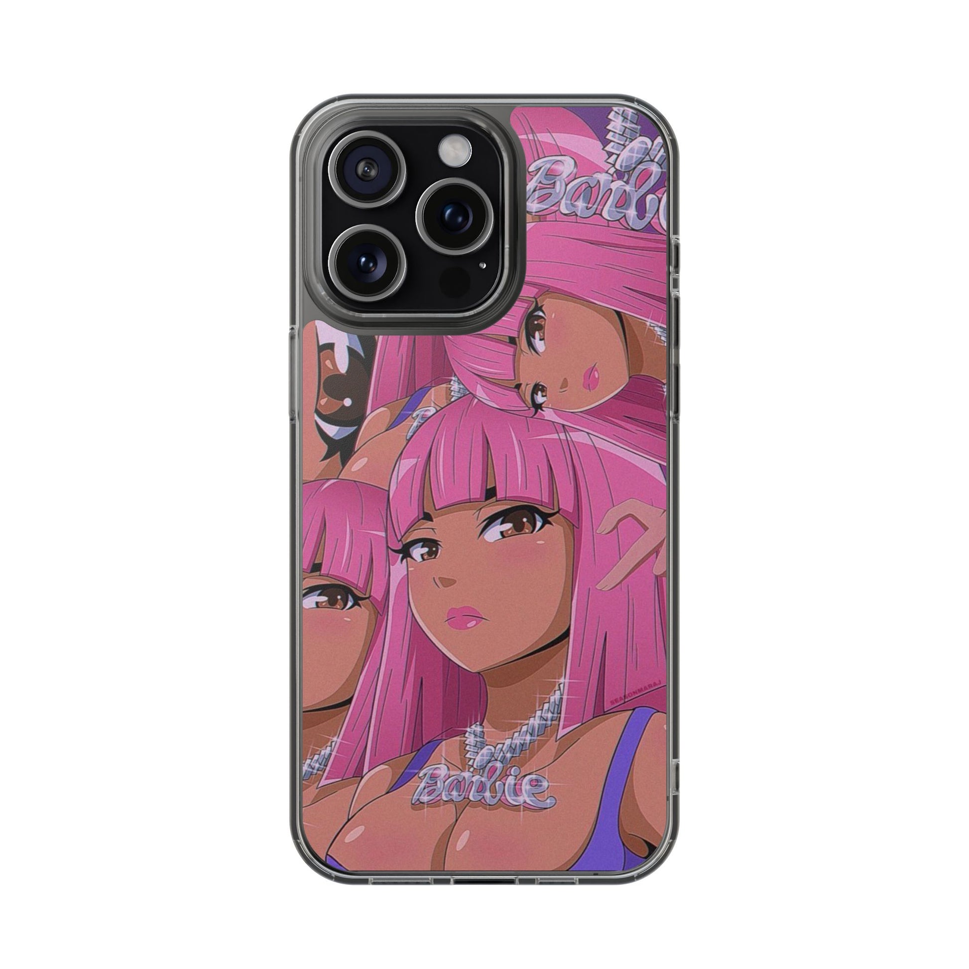 Barbie-Inspired Clear Phone Case - Trendy Protective Cover for Fashion Lovers