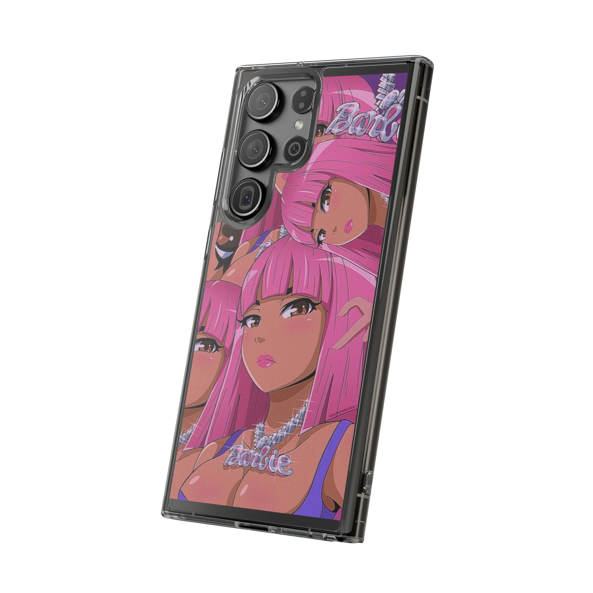 Barbie-Inspired Clear Phone Case - Trendy Protective Cover for Fashion Lovers