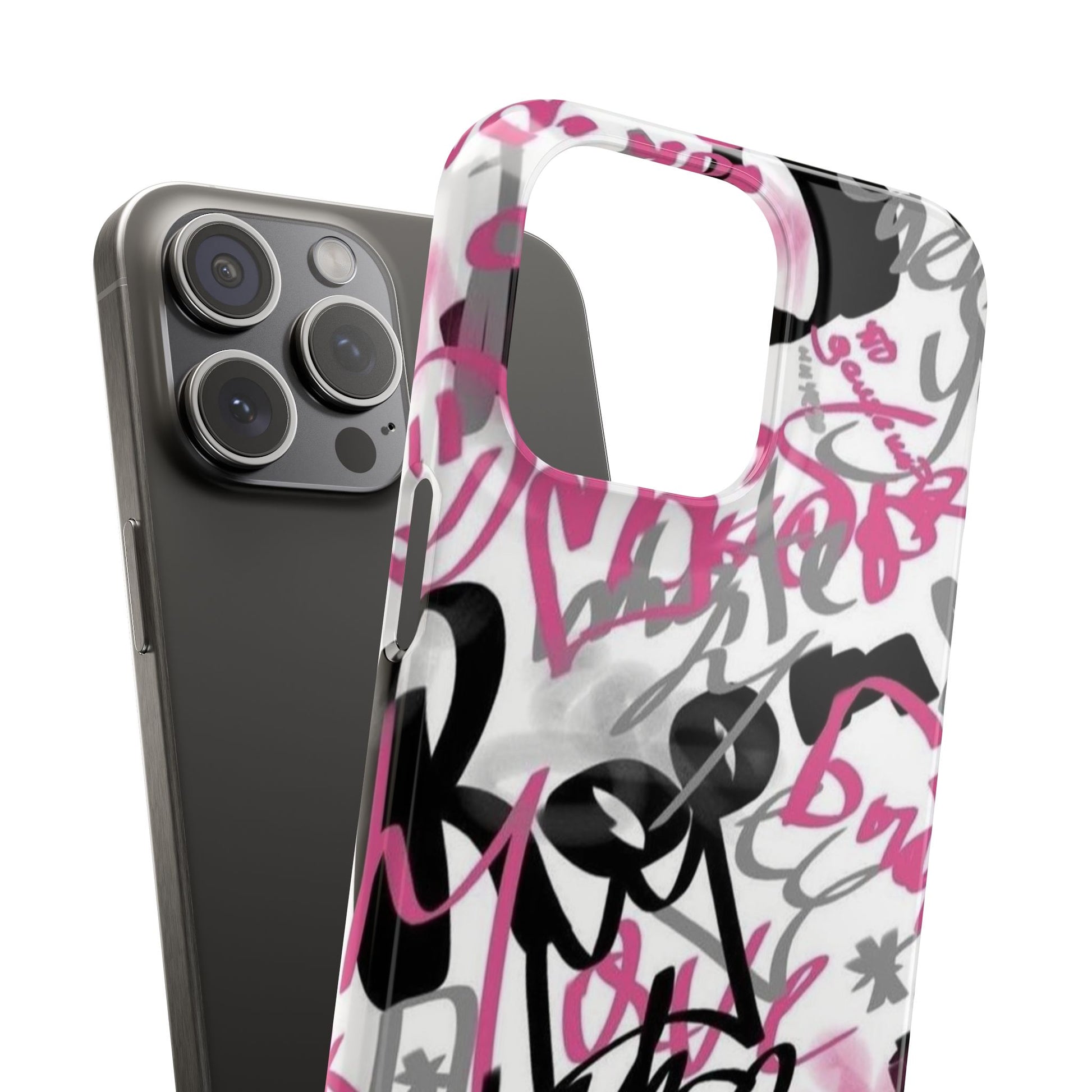 Trendy Graffiti Snap Cases for iPhone - Stylish Protection with Vibrant Art