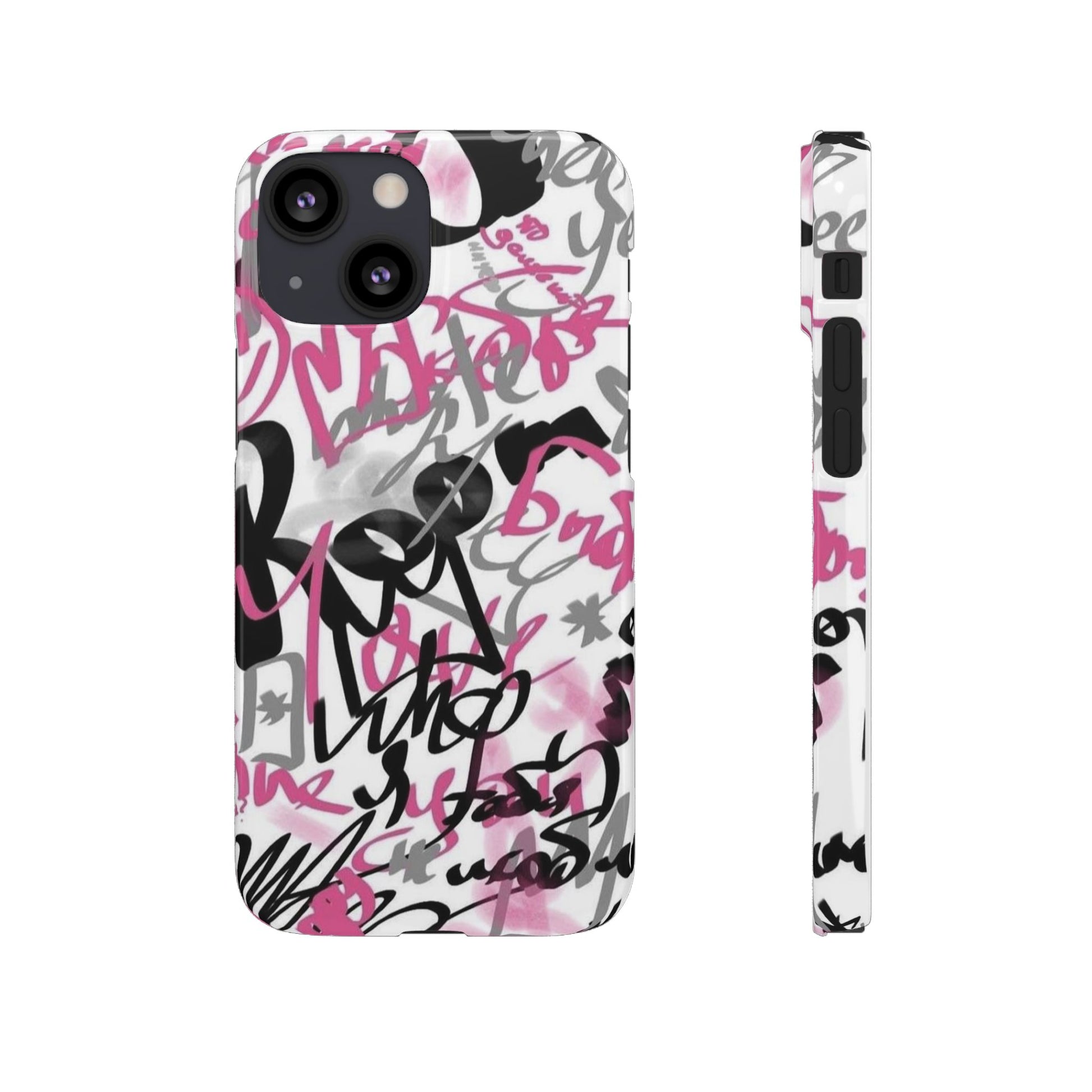 Trendy Graffiti Snap Cases for iPhone - Stylish Protection with Vibrant Art