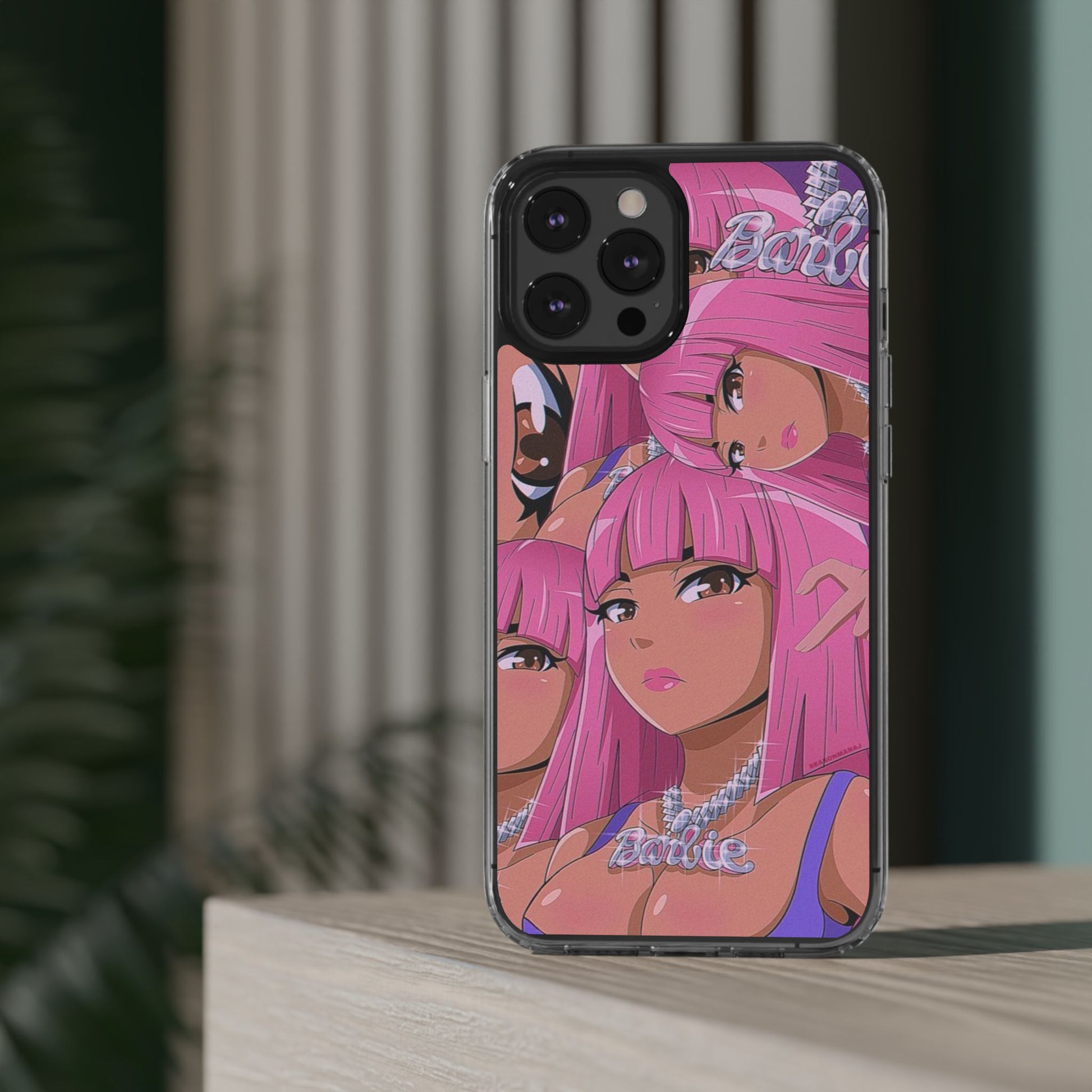Barbie-Inspired Clear Phone Case - Trendy Protective Cover for Fashion Lovers
