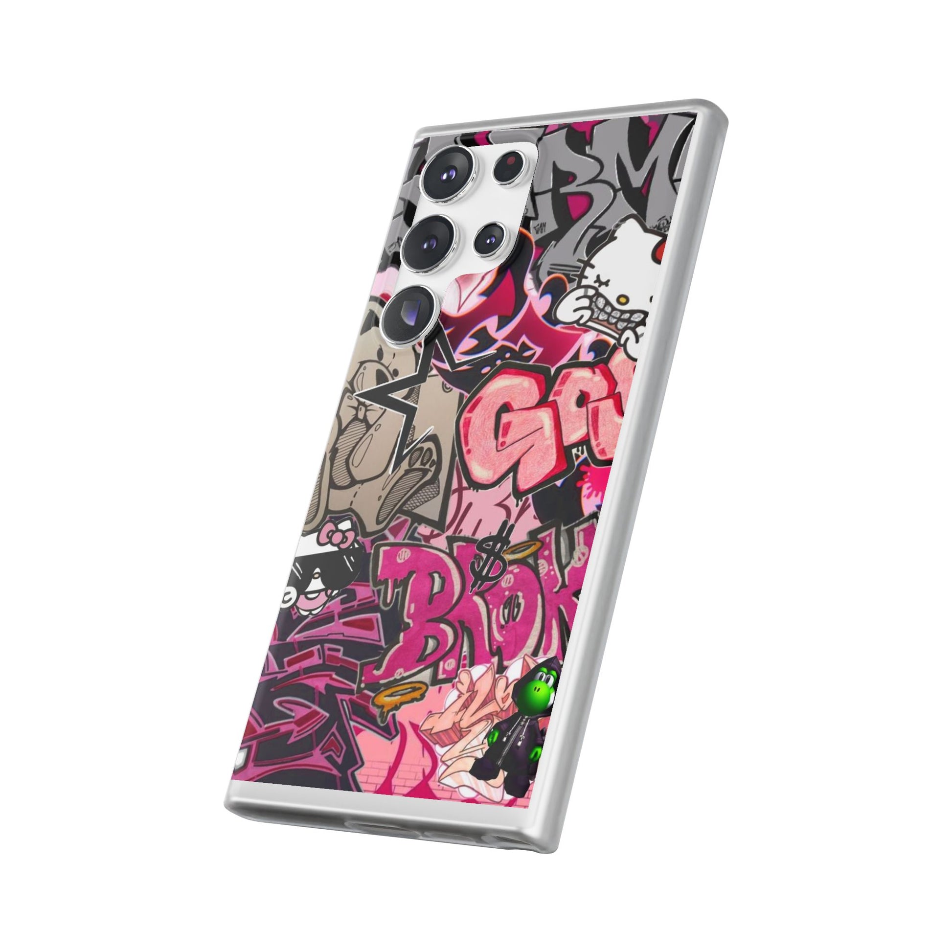 Urban Graffiti Flexi Cases - Colorful Street Art Phone Cover for Trendsetters
