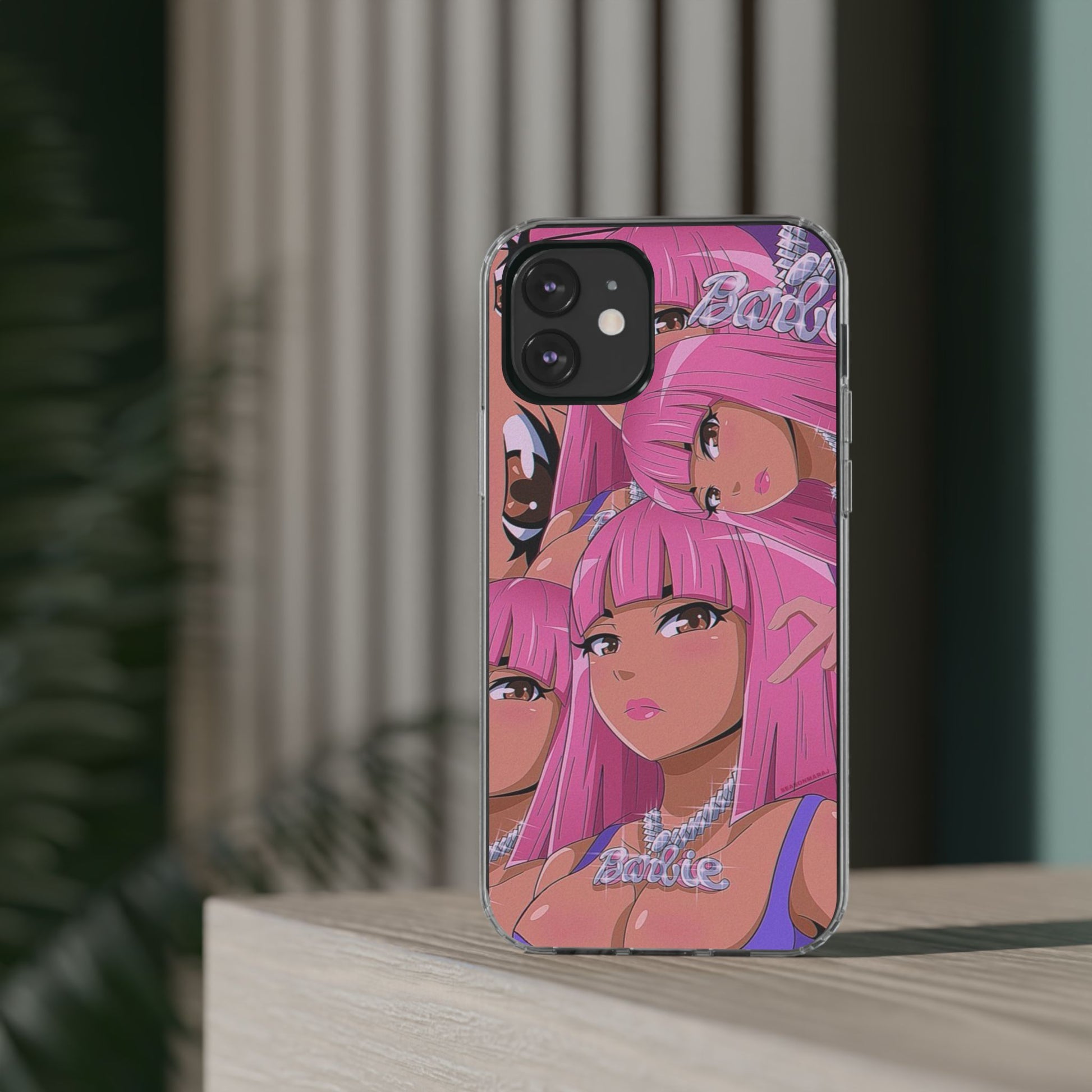 Barbie-Inspired Clear Phone Case - Trendy Protective Cover for Fashion Lovers