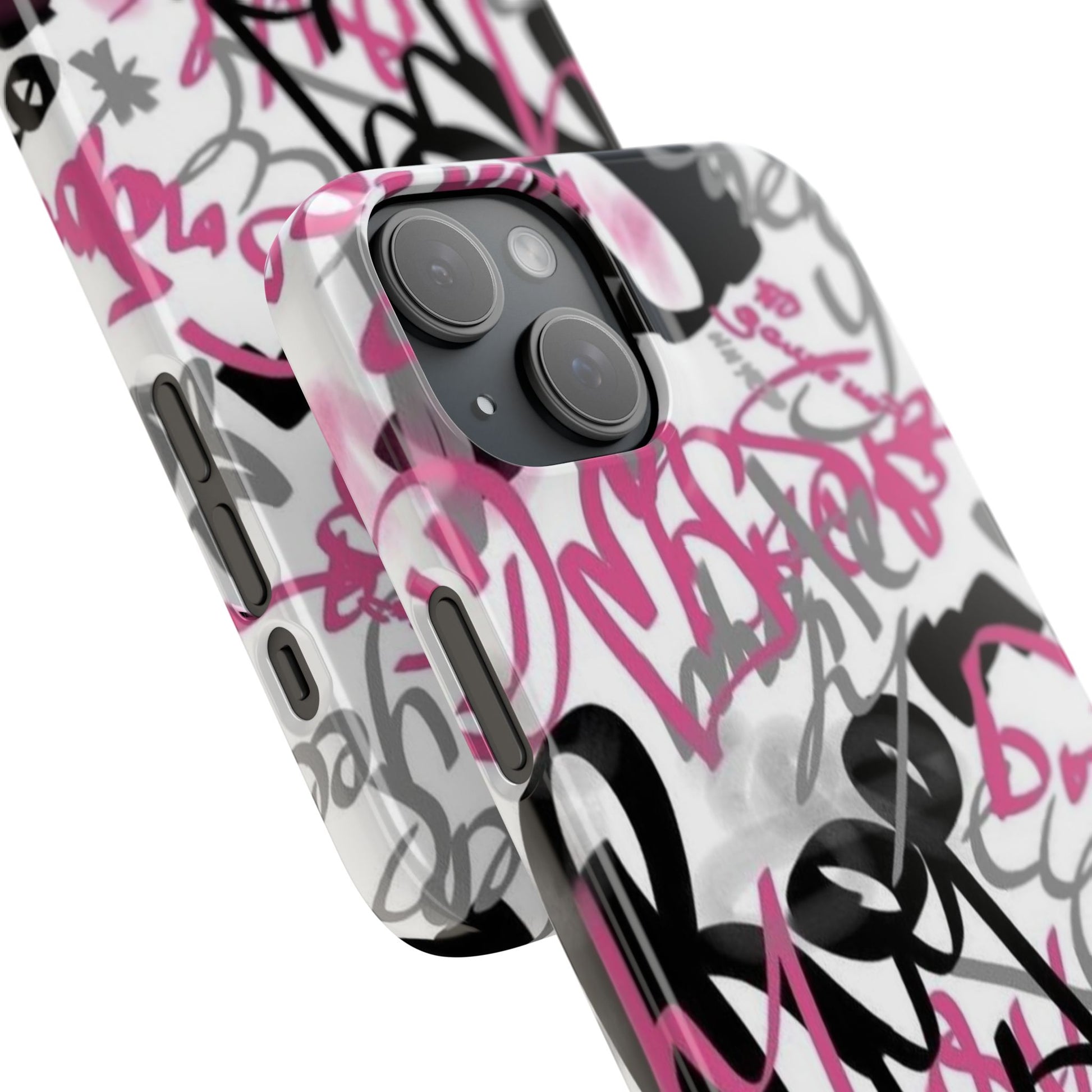 Trendy Graffiti Snap Cases for iPhone - Stylish Protection with Vibrant Art