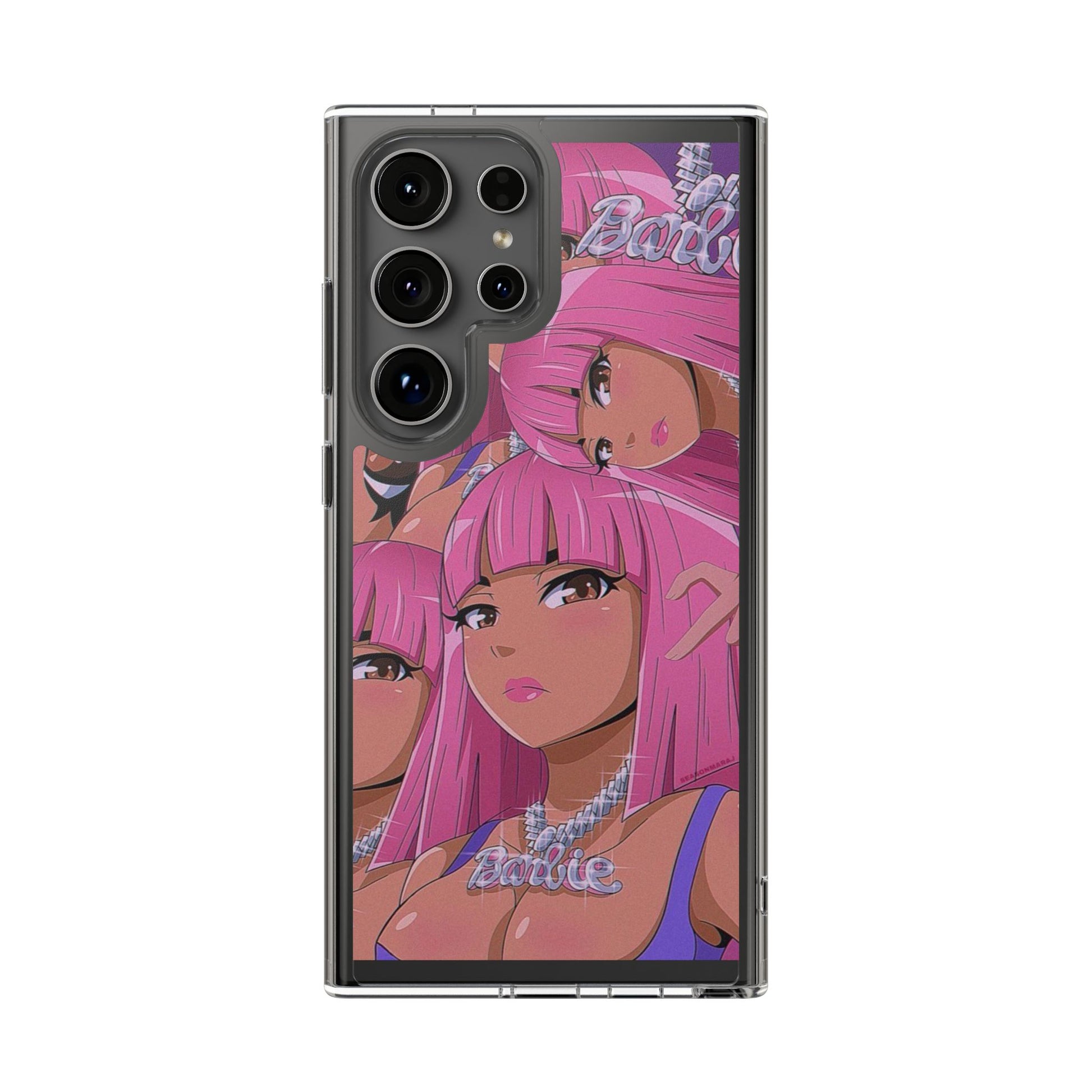 Barbie-Inspired Clear Phone Case - Trendy Protective Cover for Fashion Lovers