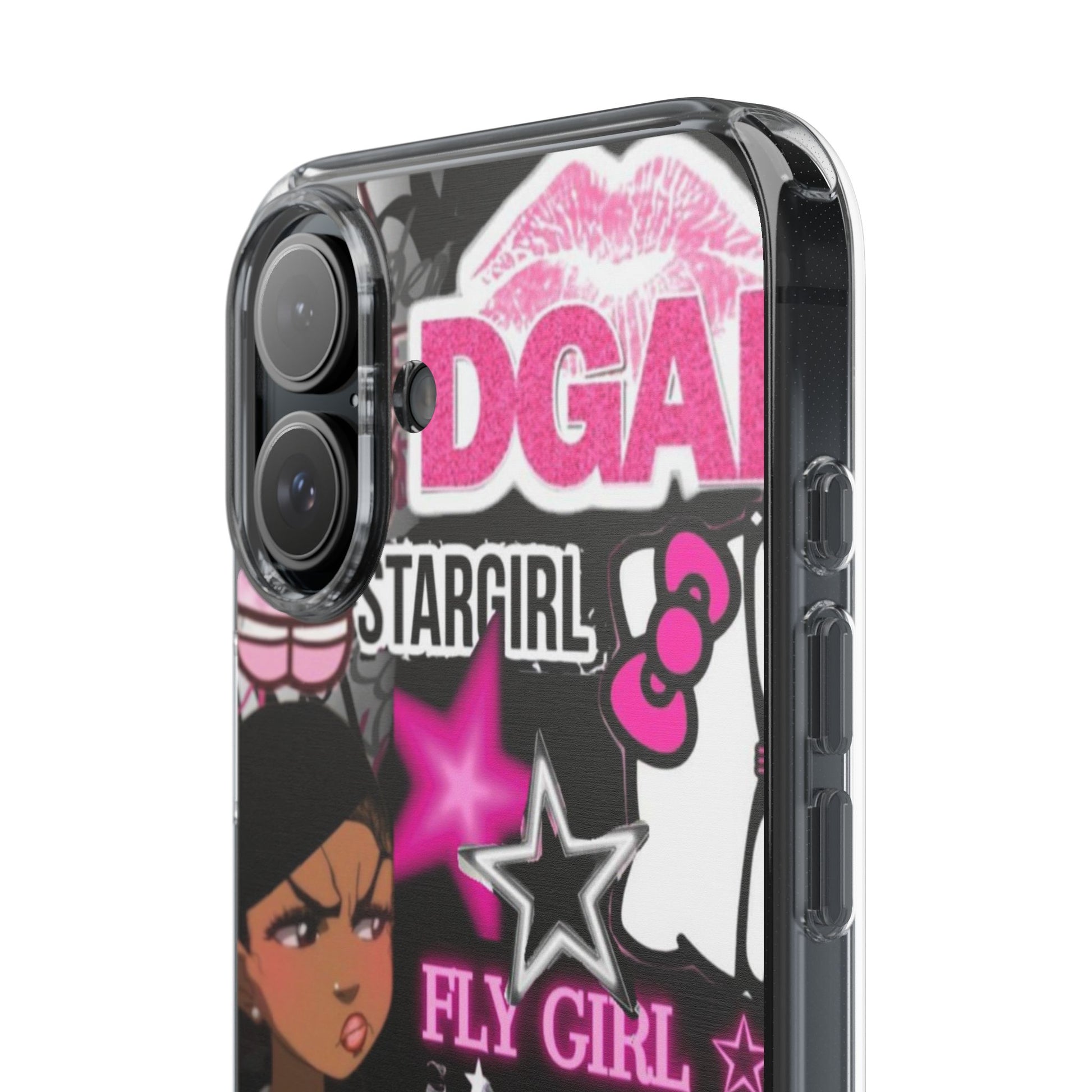 Trendy Clear Phone Case - Bold & Playful Design for Style Lovers