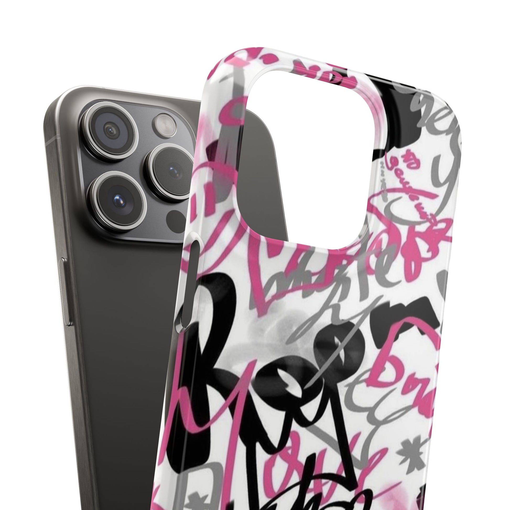 Trendy Graffiti Snap Cases for iPhone - Stylish Protection with Vibrant Art