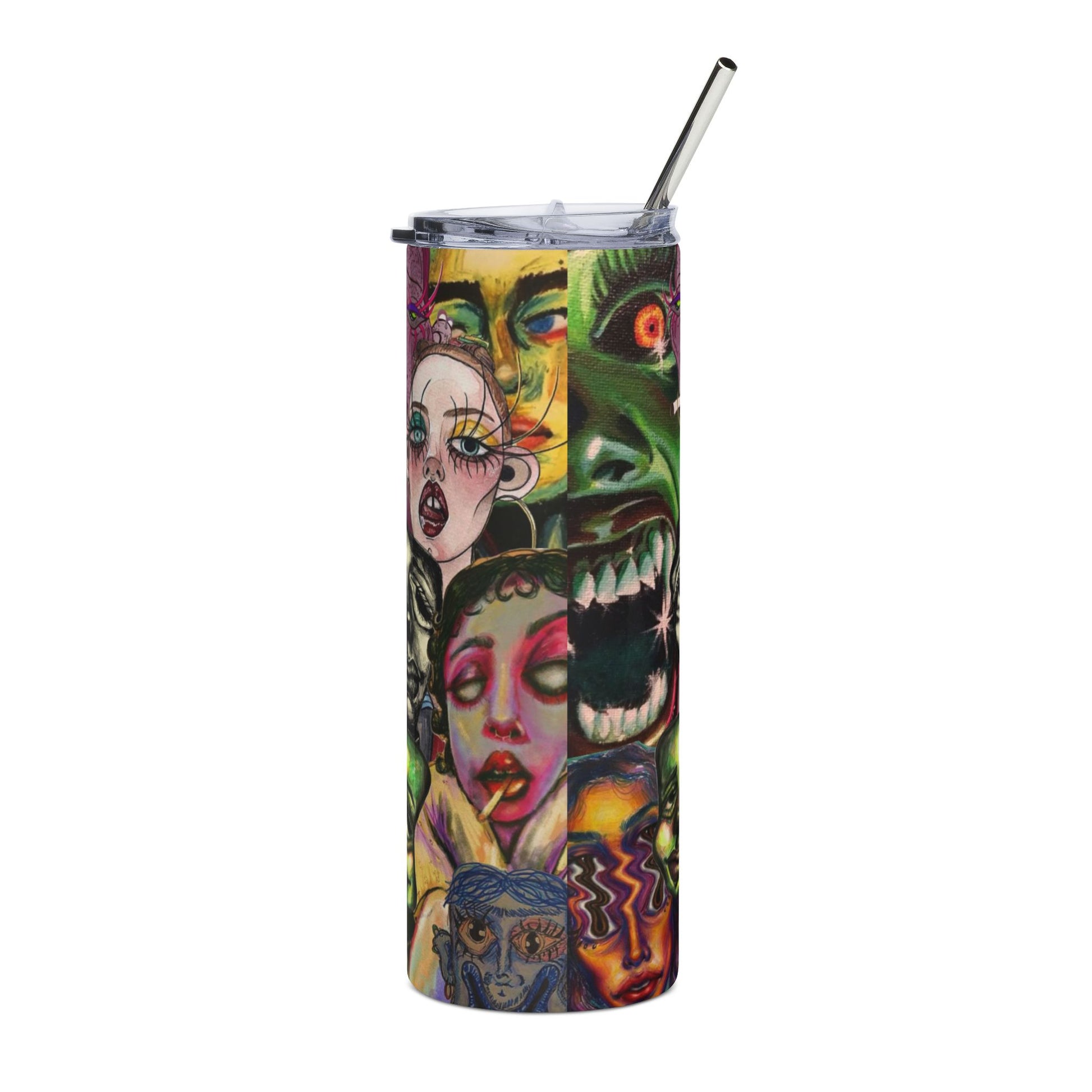 Creative Souls Stainless Steel Artistic Water Bottle Intricate Graphic Print