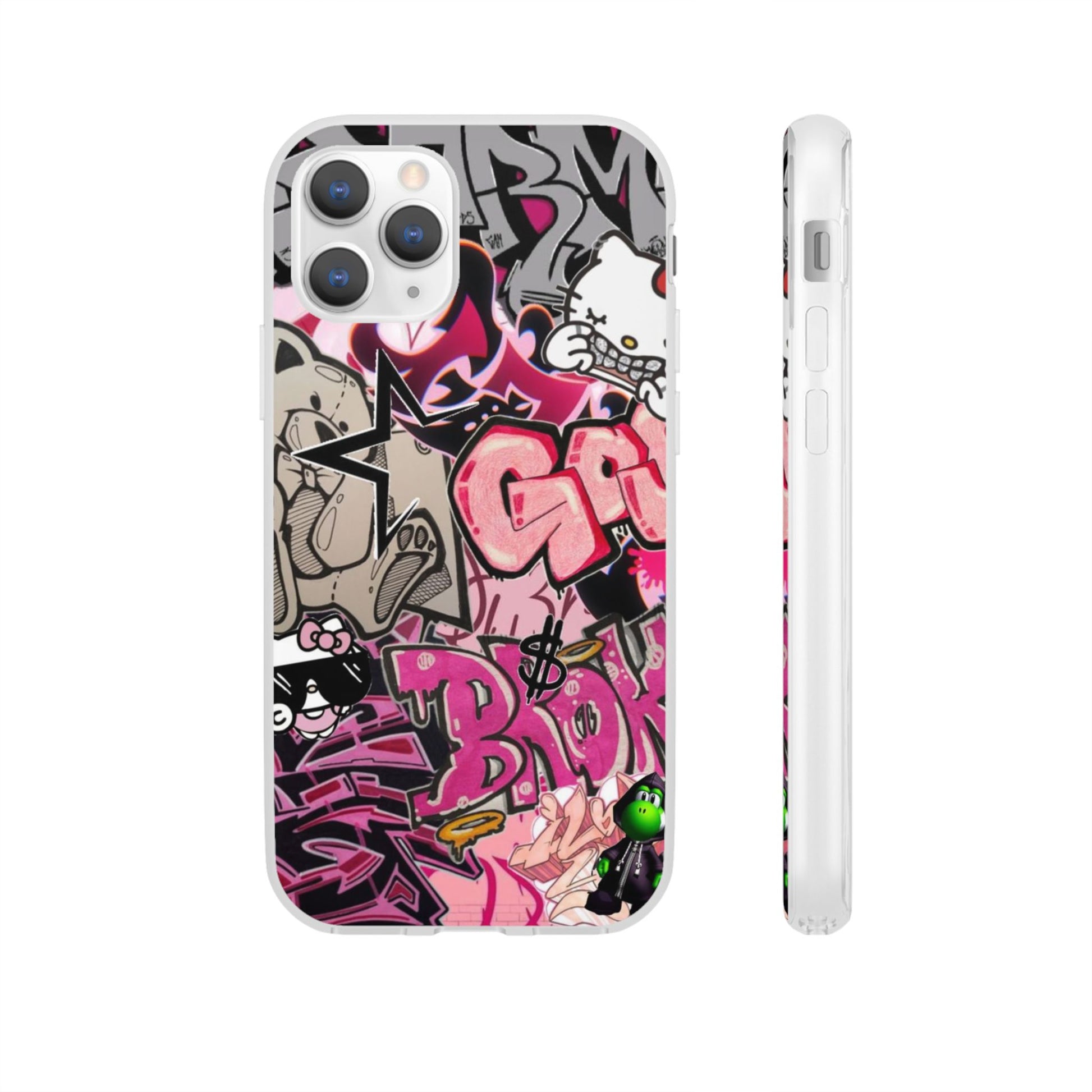 Urban Graffiti Flexi Cases - Colorful Street Art Phone Cover for Trendsetters