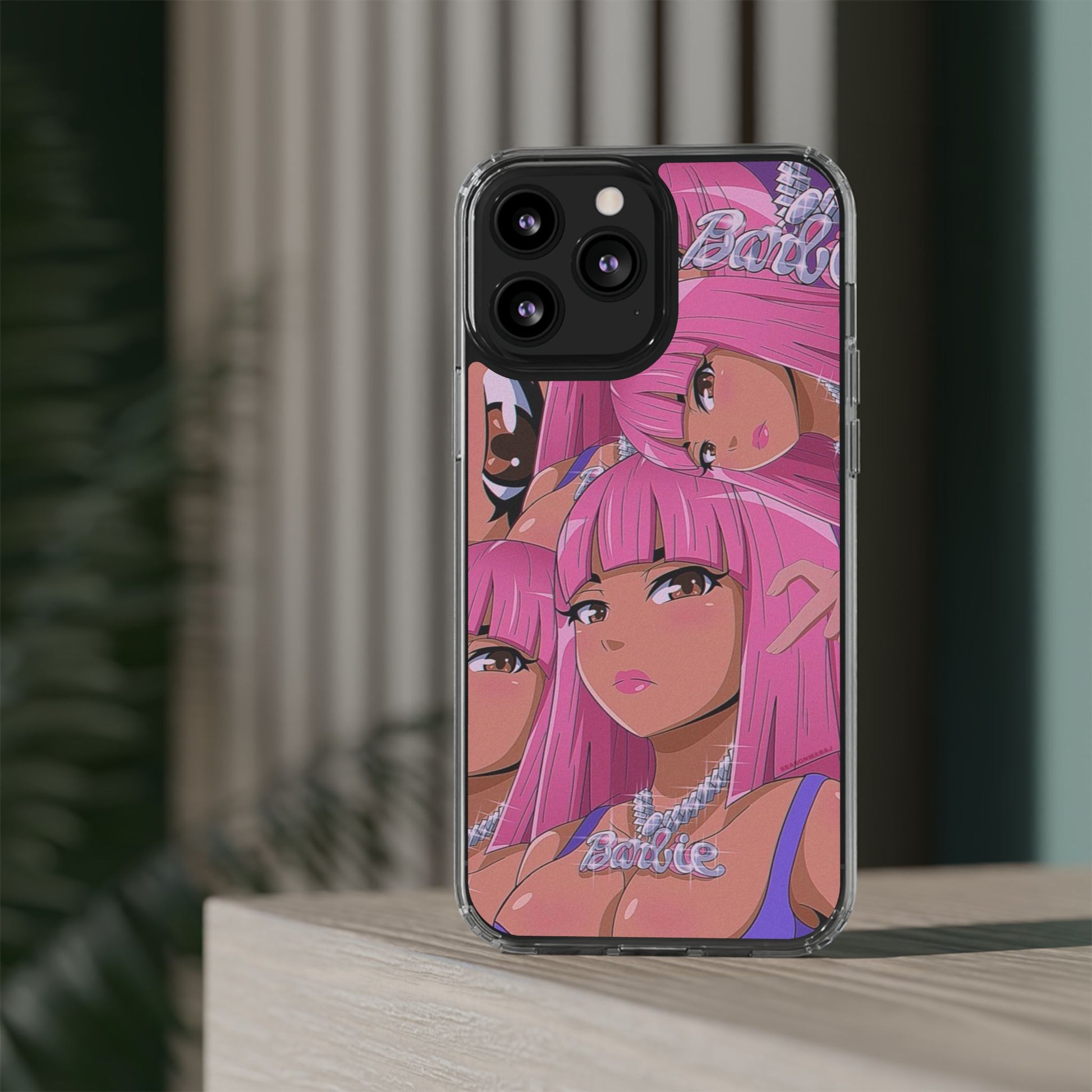 Barbie-Inspired Clear Phone Case - Trendy Protective Cover for Fashion Lovers