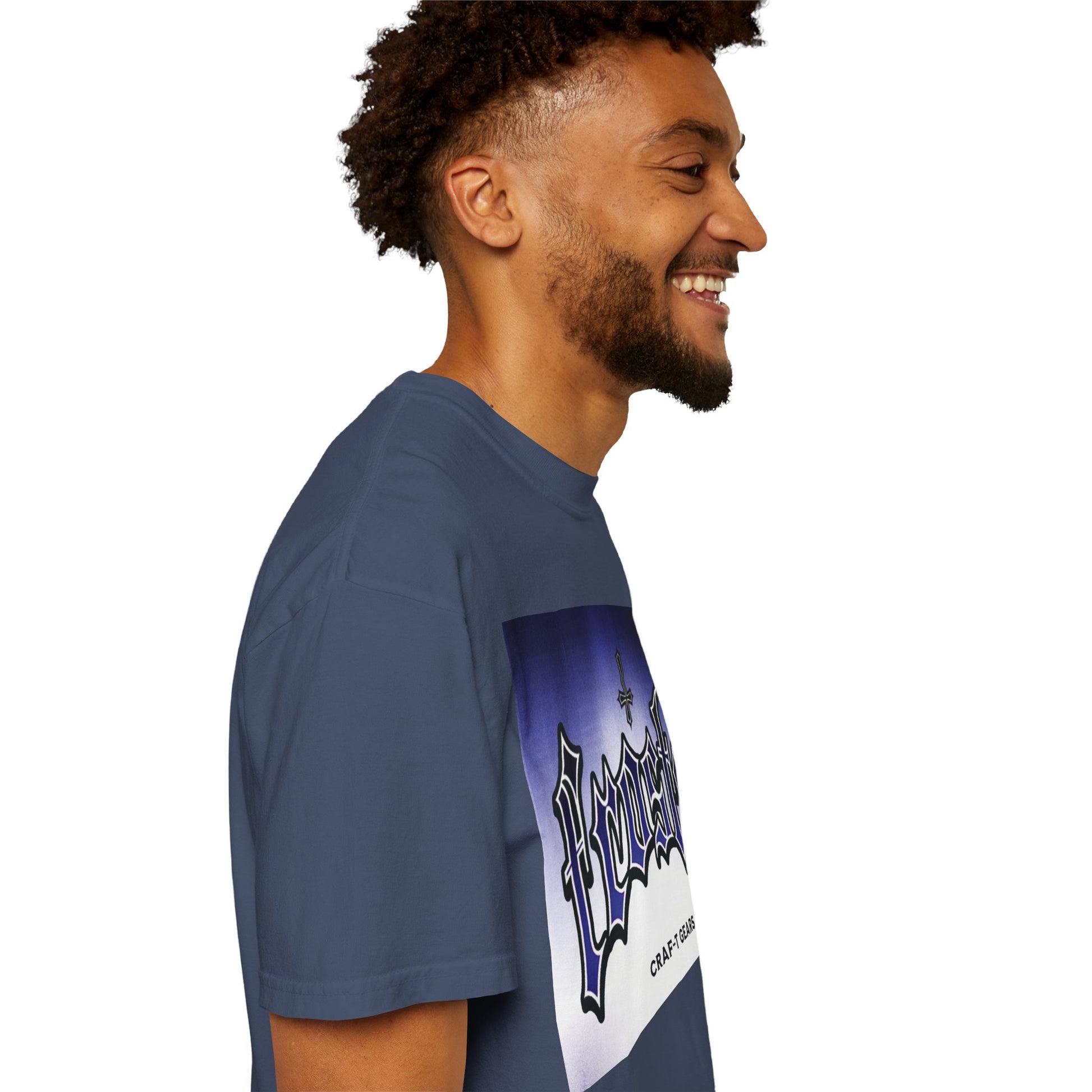 Frosty Male Garment-Dyed T-shirt - Cool Graphic Tee for Streetwear Lovers