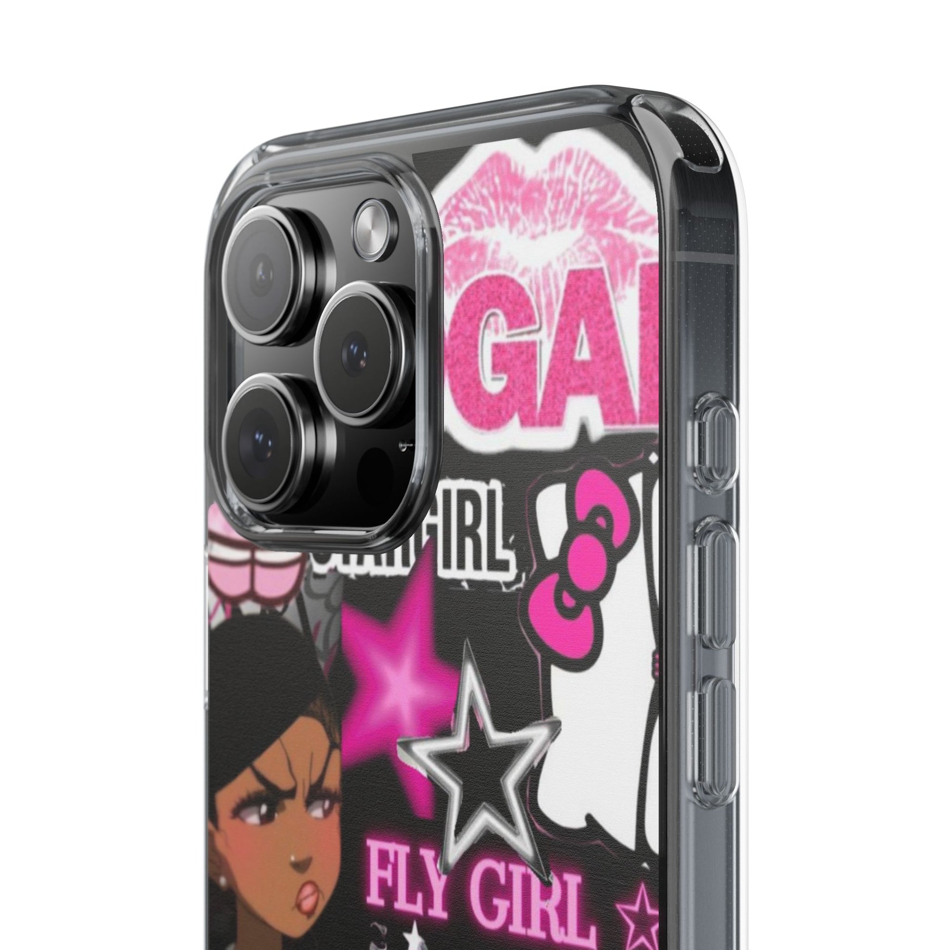 Trendy Clear Phone Case - Bold & Playful Design for Style Lovers
