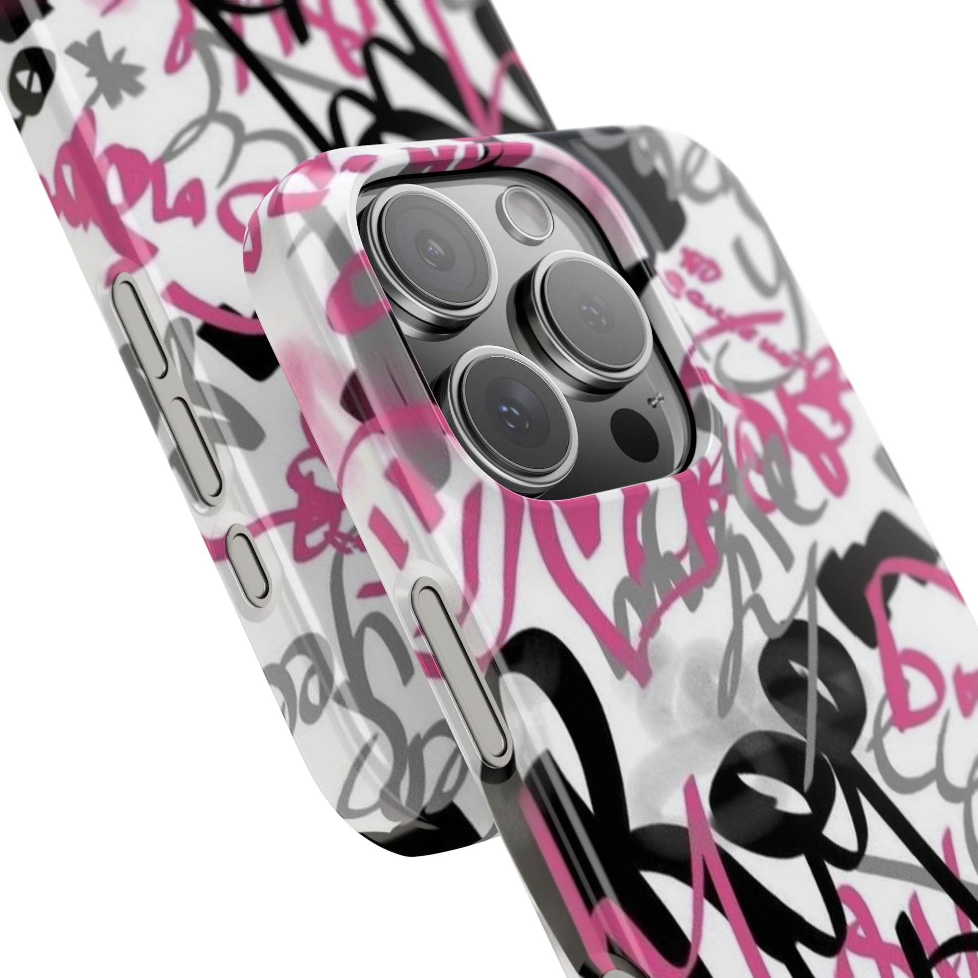 Trendy Graffiti Snap Cases for iPhone - Stylish Protection with Vibrant Art