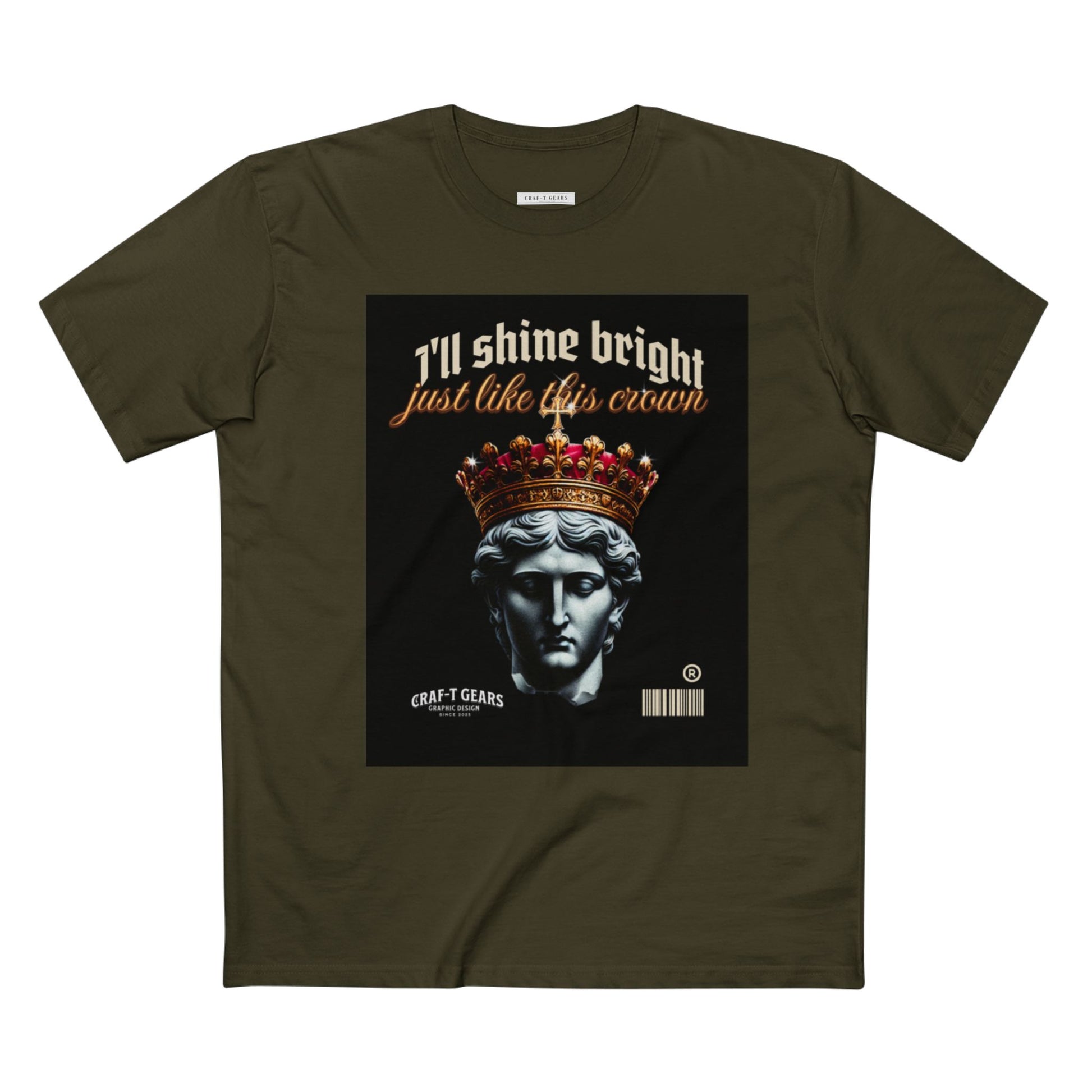 Male Crown Graphic Tee - "I'll Shine Bright Just Like This Crown"
