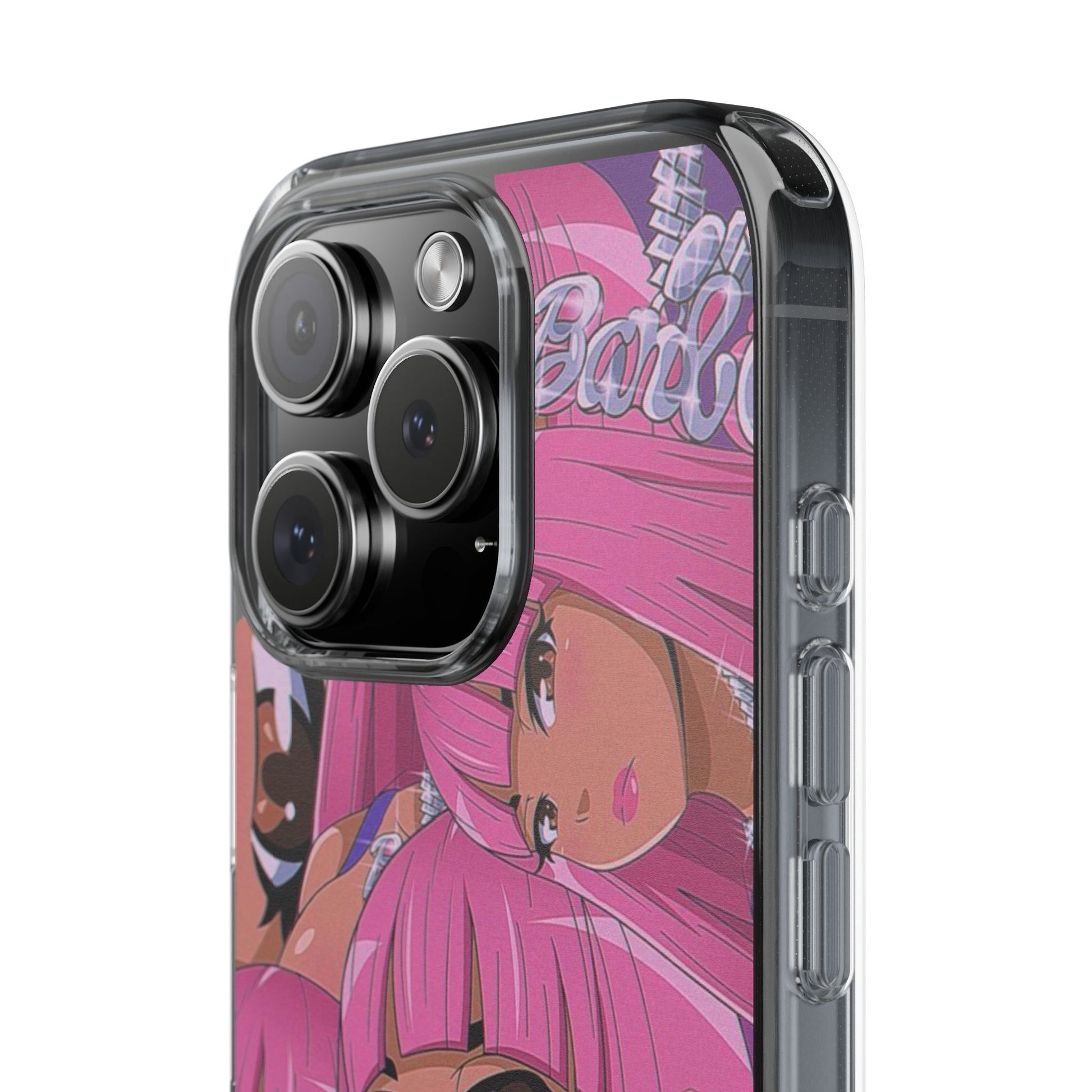 Barbie-Inspired Clear Phone Case - Trendy Protective Cover for Fashion Lovers