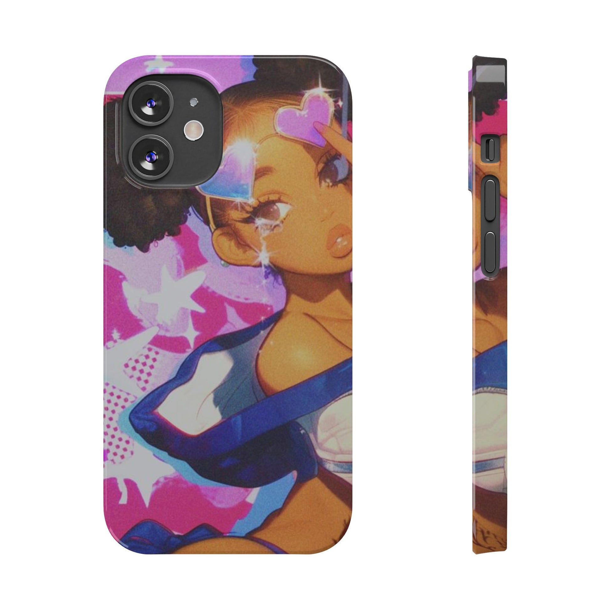 Colorful Anime Slim Phone Cases | Cute Phone Cover, Kawaii Aesthetic, Cartoon Girl, Gifts for Her, Trendy Accessory