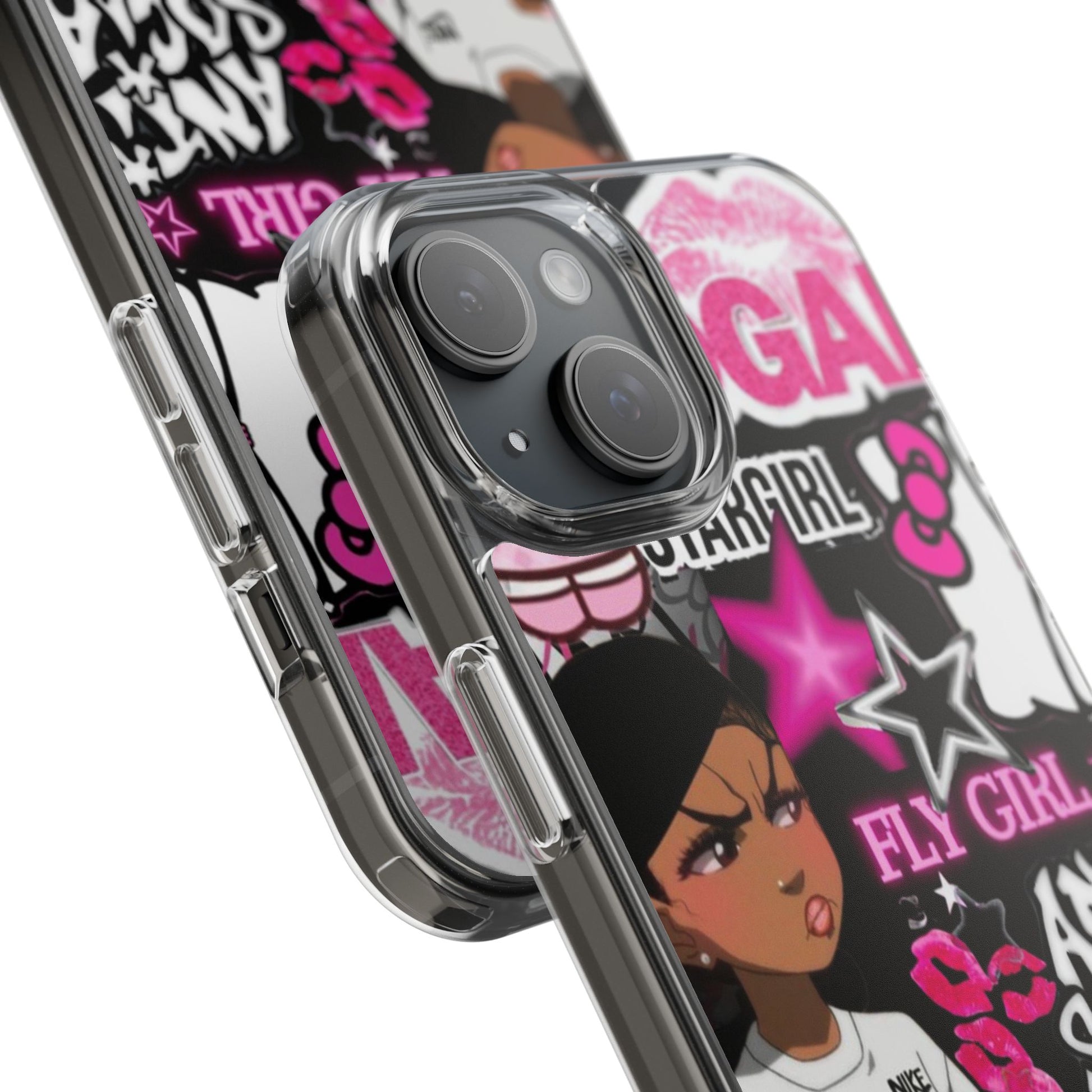 Trendy Clear Phone Case - Bold & Playful Design for Style Lovers