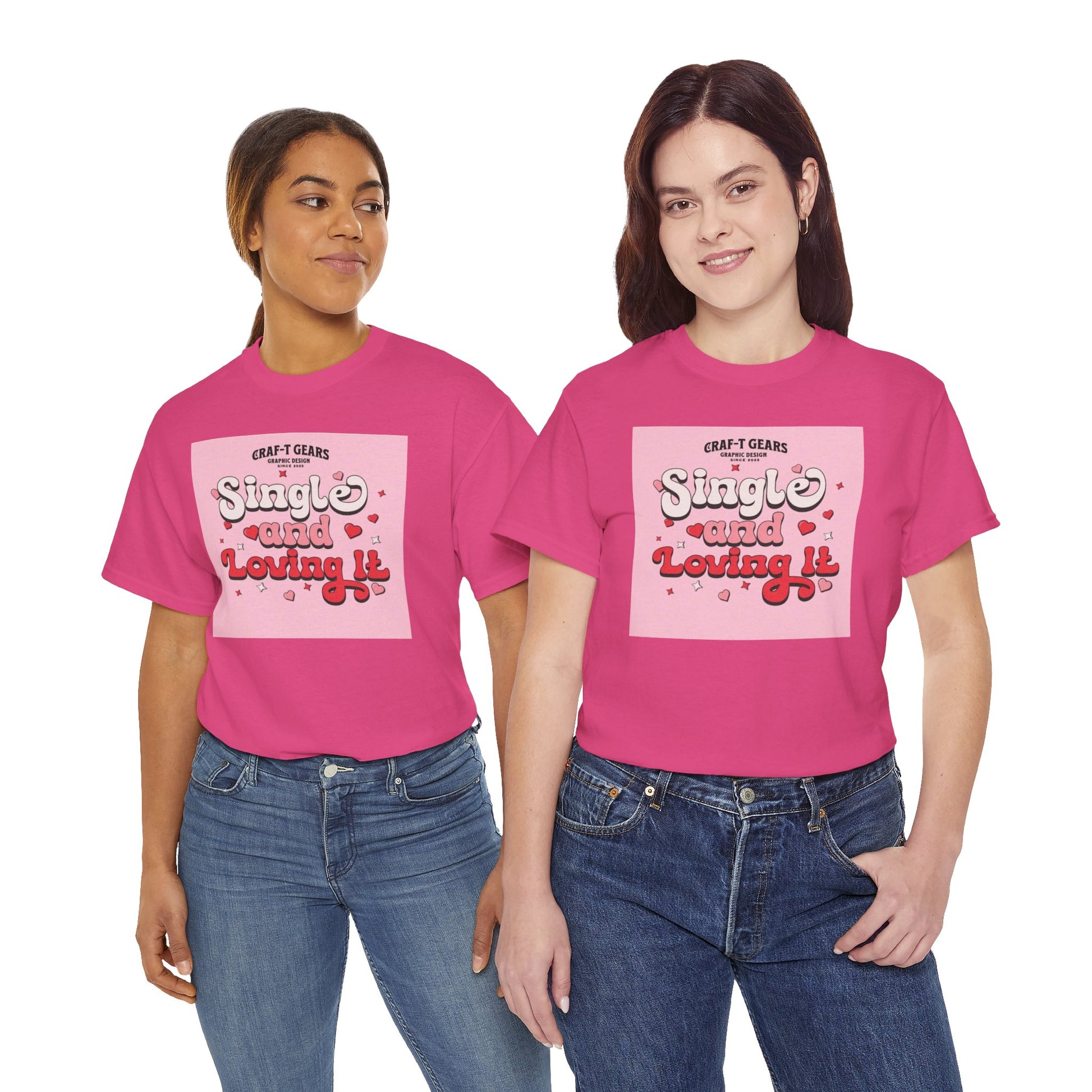 Single and Loving It Women's Heavy Cotton Tee