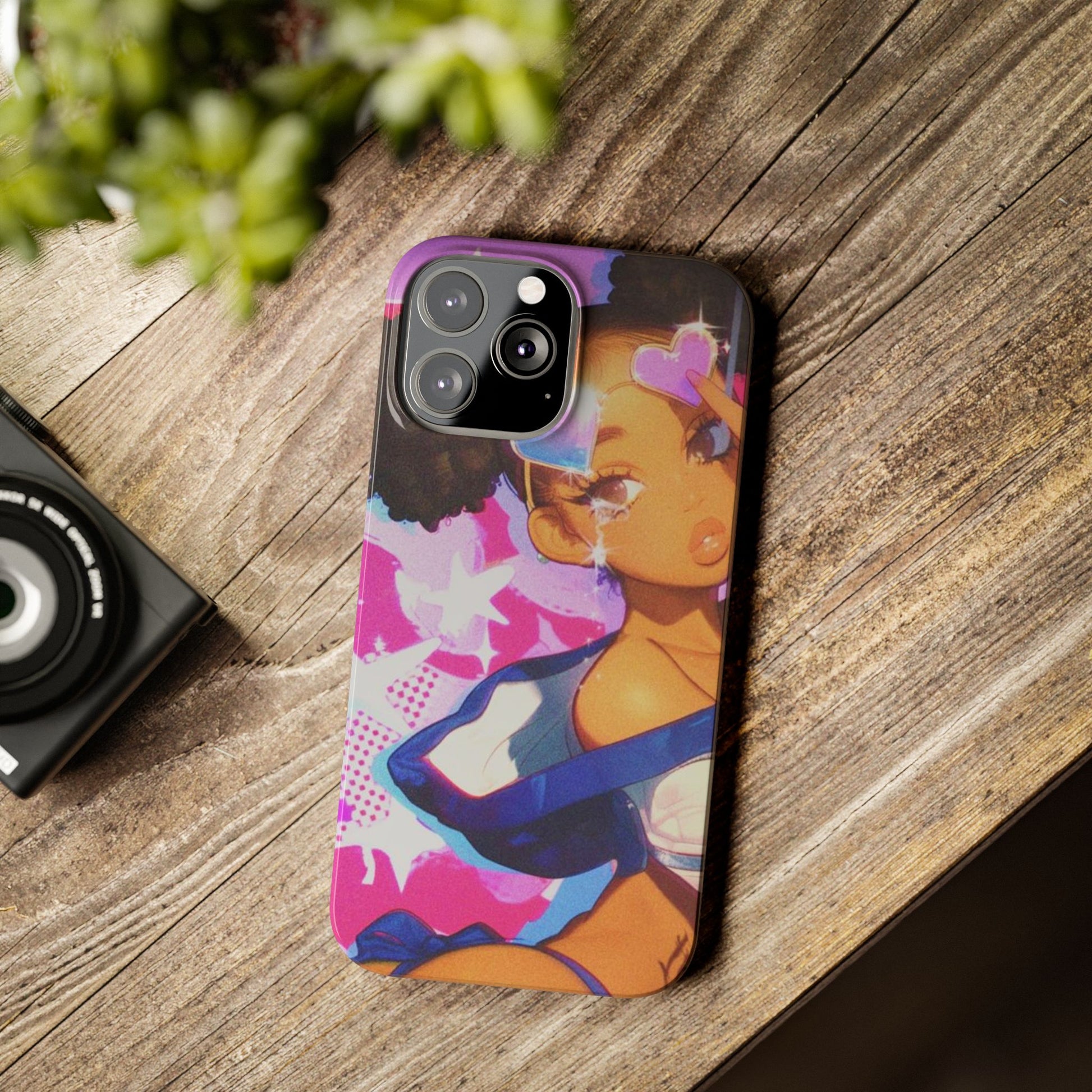 Colorful Anime Slim Phone Cases | Cute Phone Cover, Kawaii Aesthetic, Cartoon Girl, Gifts for Her, Trendy Accessory