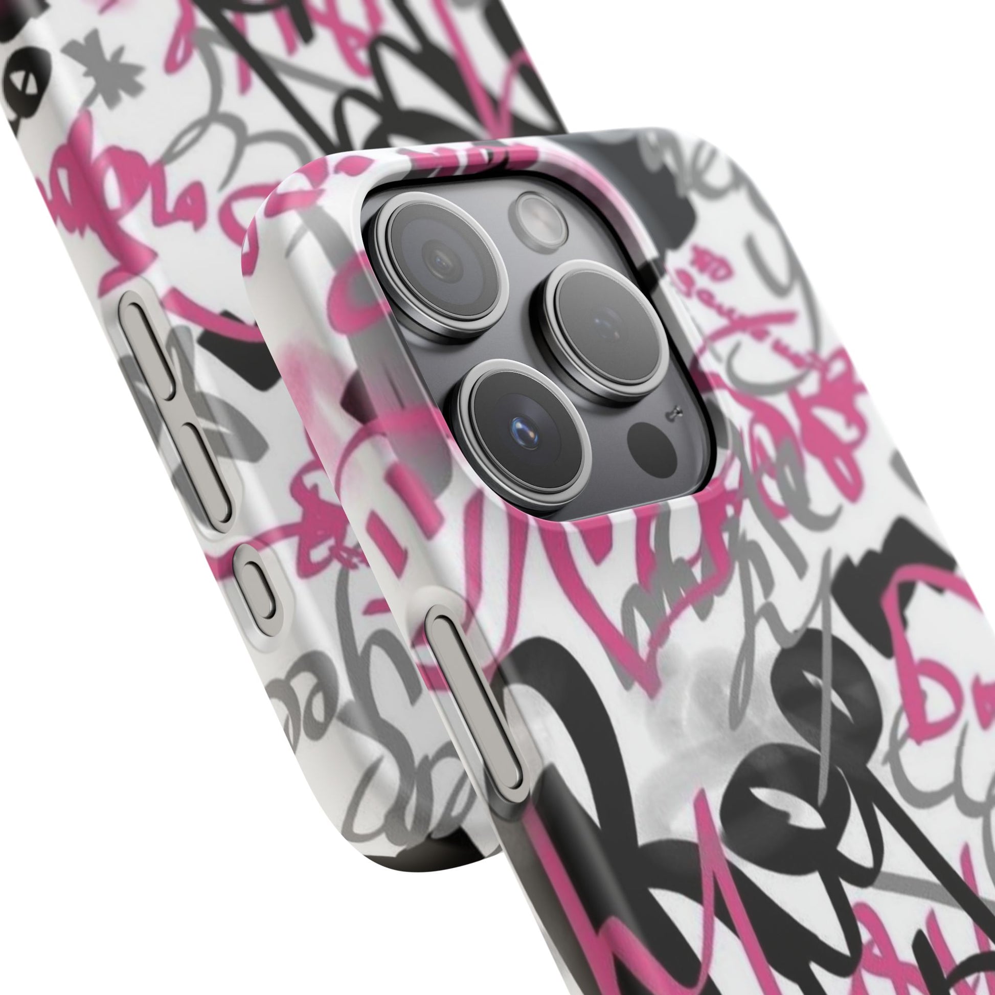 Trendy Graffiti Snap Cases for iPhone - Stylish Protection with Vibrant Art
