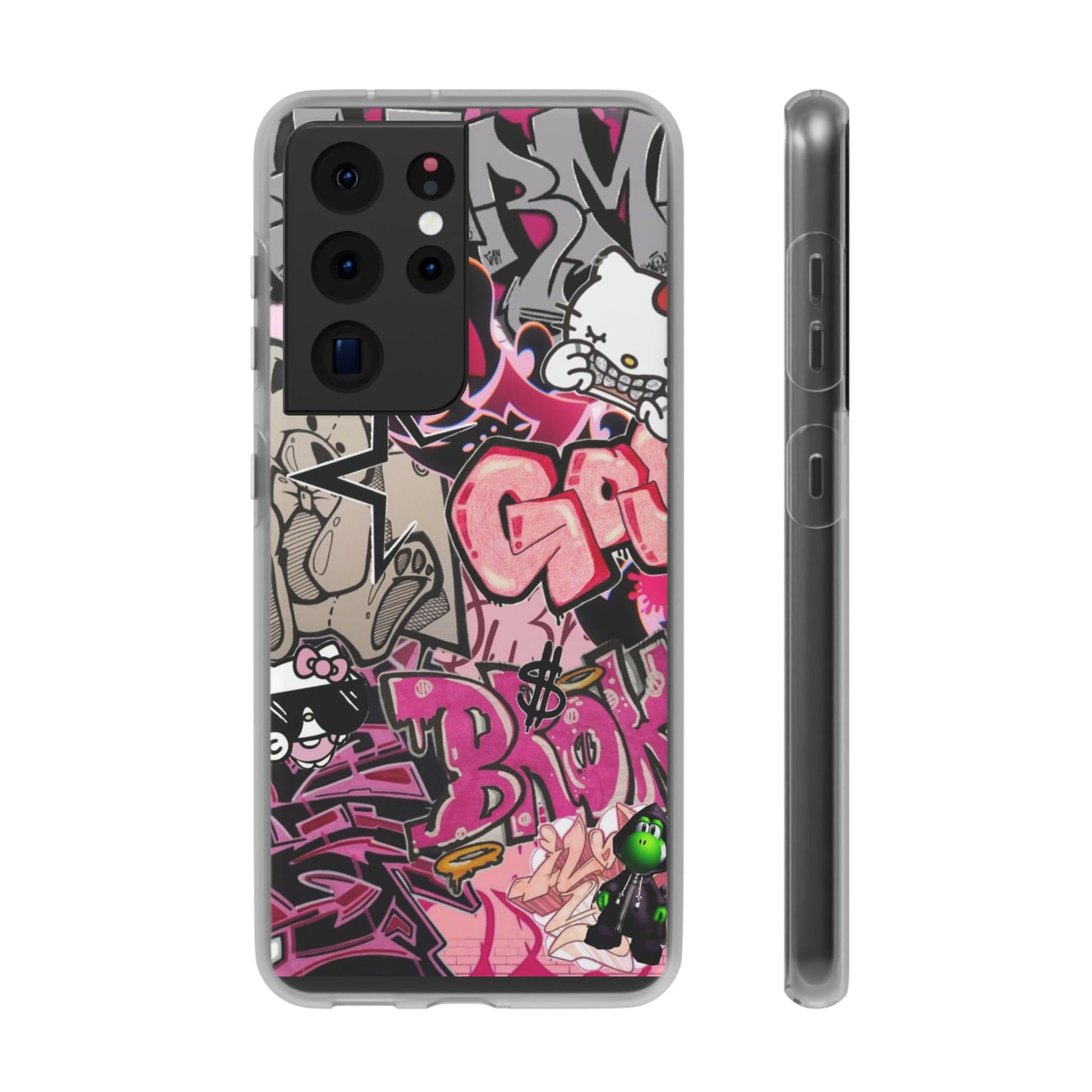 Urban Graffiti Flexi Cases - Colorful Street Art Phone Cover for Trendsetters