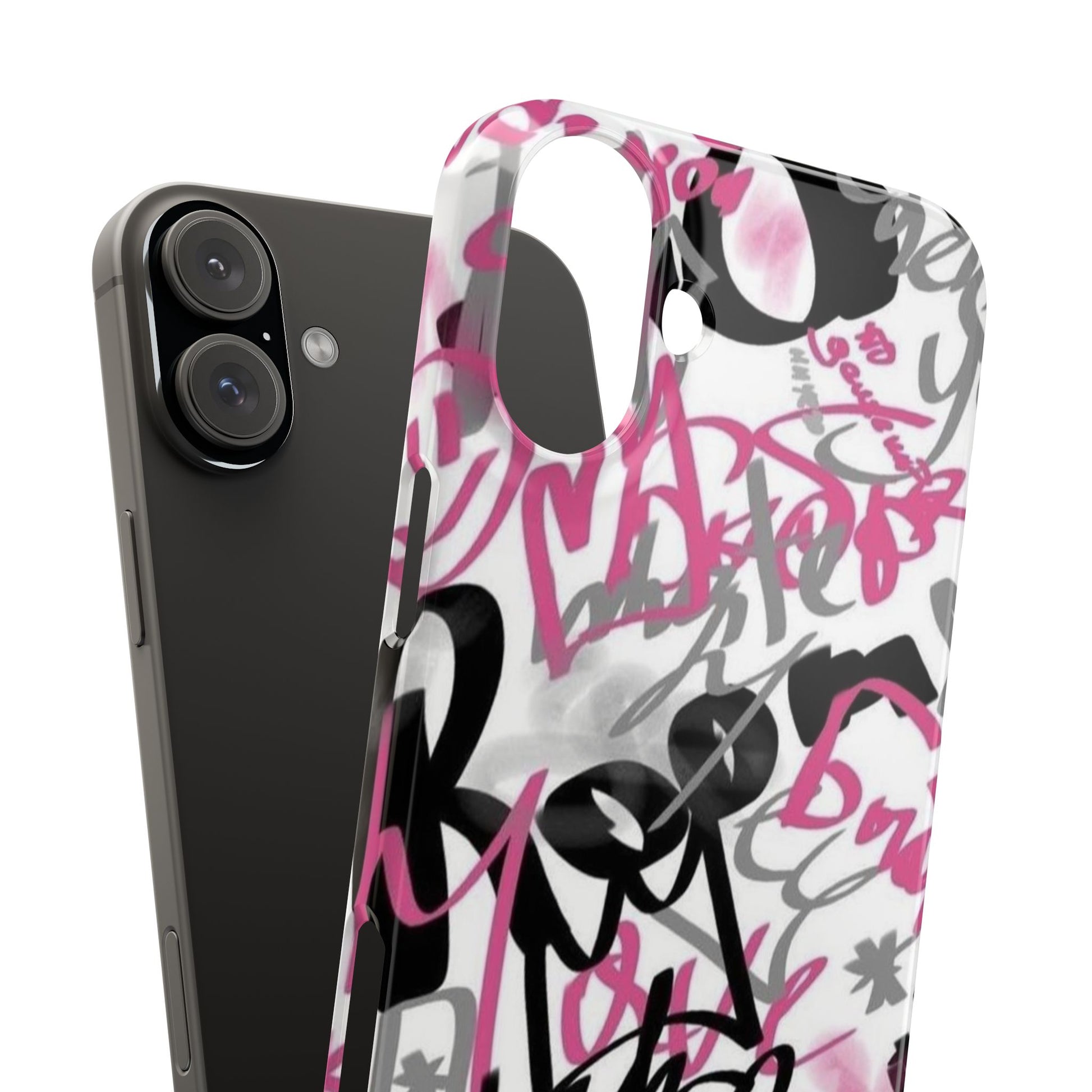 Trendy Graffiti Snap Cases for iPhone - Stylish Protection with Vibrant Art