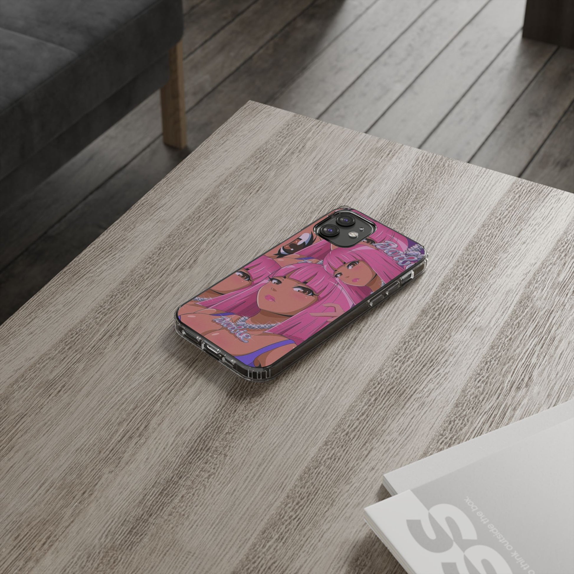 Barbie-Inspired Clear Phone Case - Trendy Protective Cover for Fashion Lovers