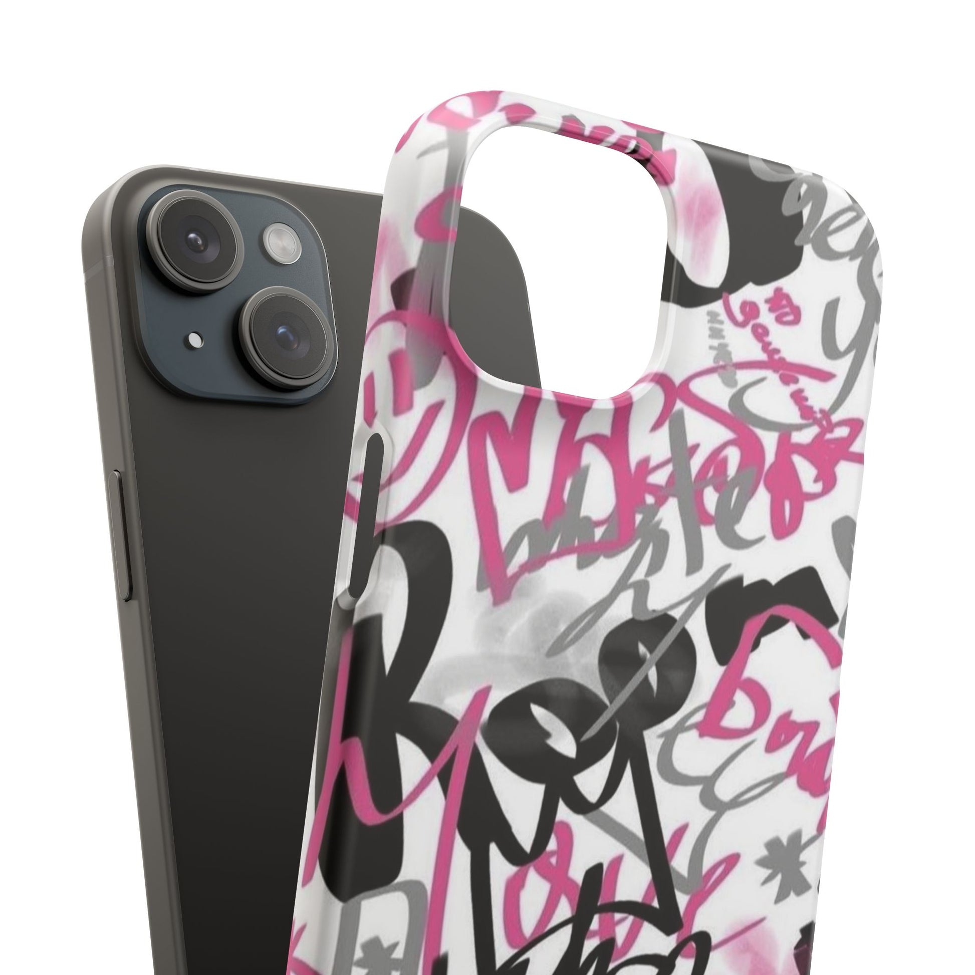 Trendy Graffiti Snap Cases for iPhone - Stylish Protection with Vibrant Art