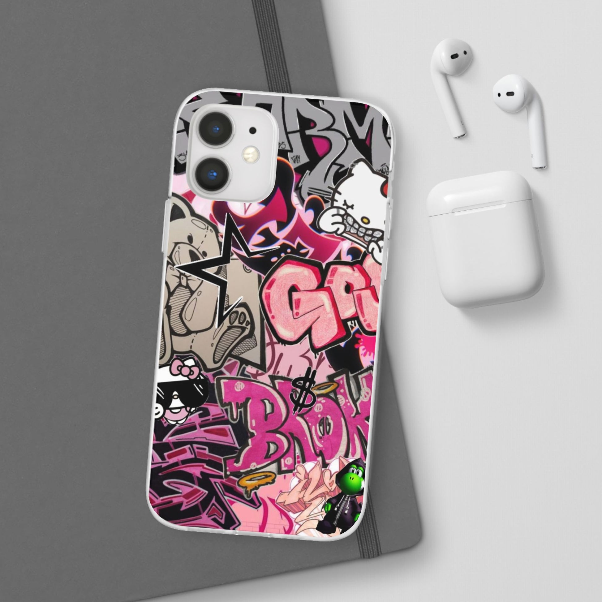 Urban Graffiti Flexi Cases - Colorful Street Art Phone Cover for Trendsetters