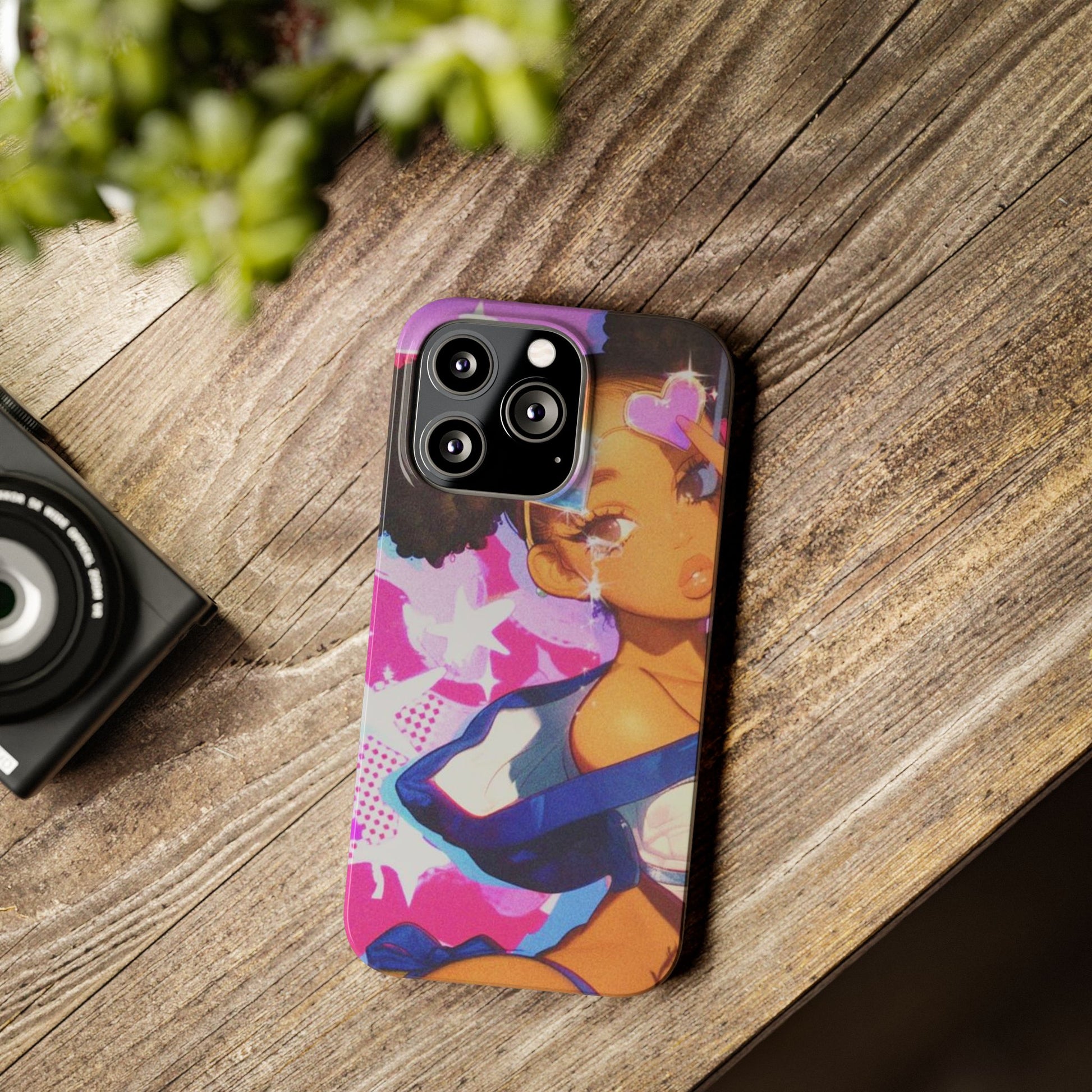 Colorful Anime Slim Phone Cases | Cute Phone Cover, Kawaii Aesthetic, Cartoon Girl, Gifts for Her, Trendy Accessory