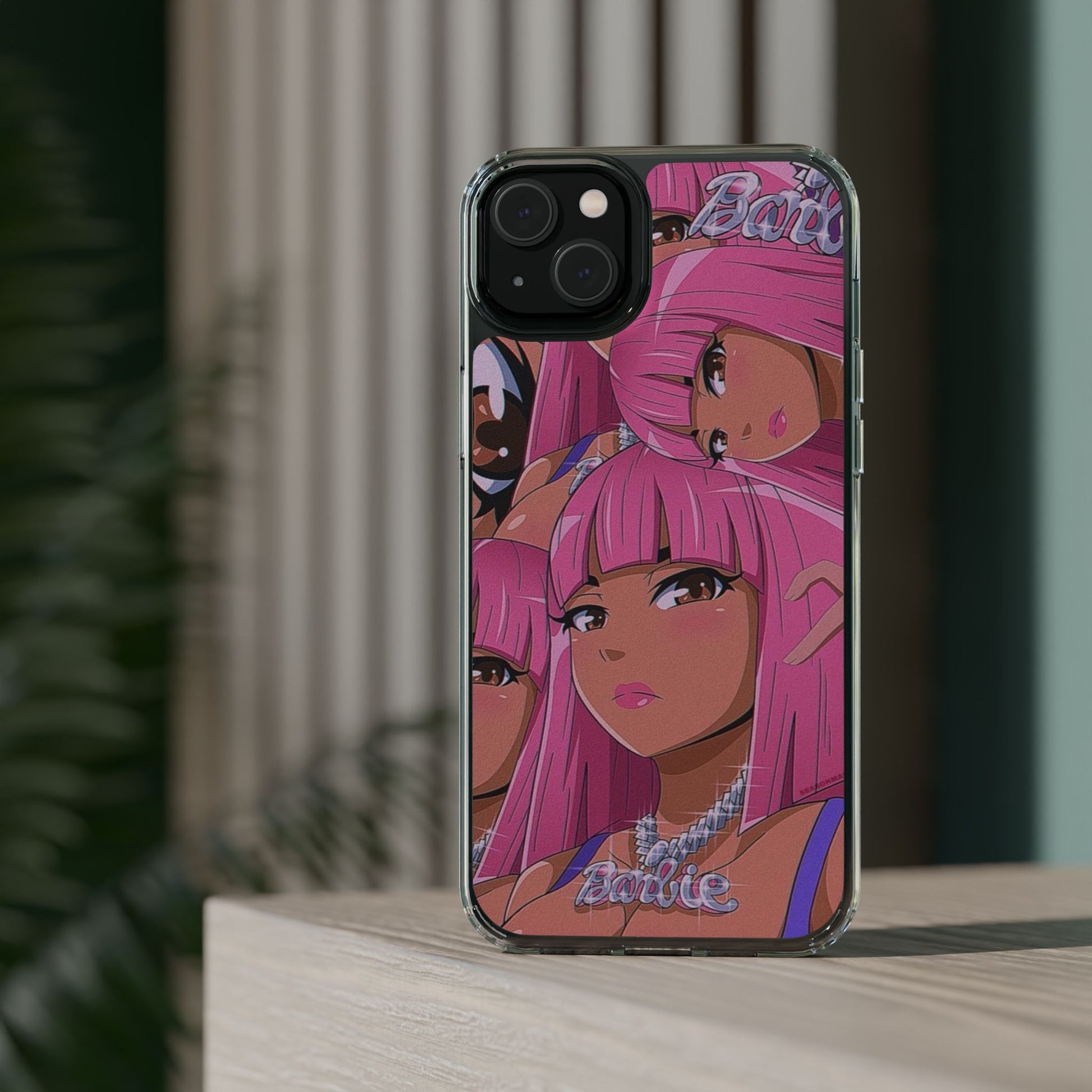 Barbie-Inspired Clear Phone Case - Trendy Protective Cover for Fashion Lovers