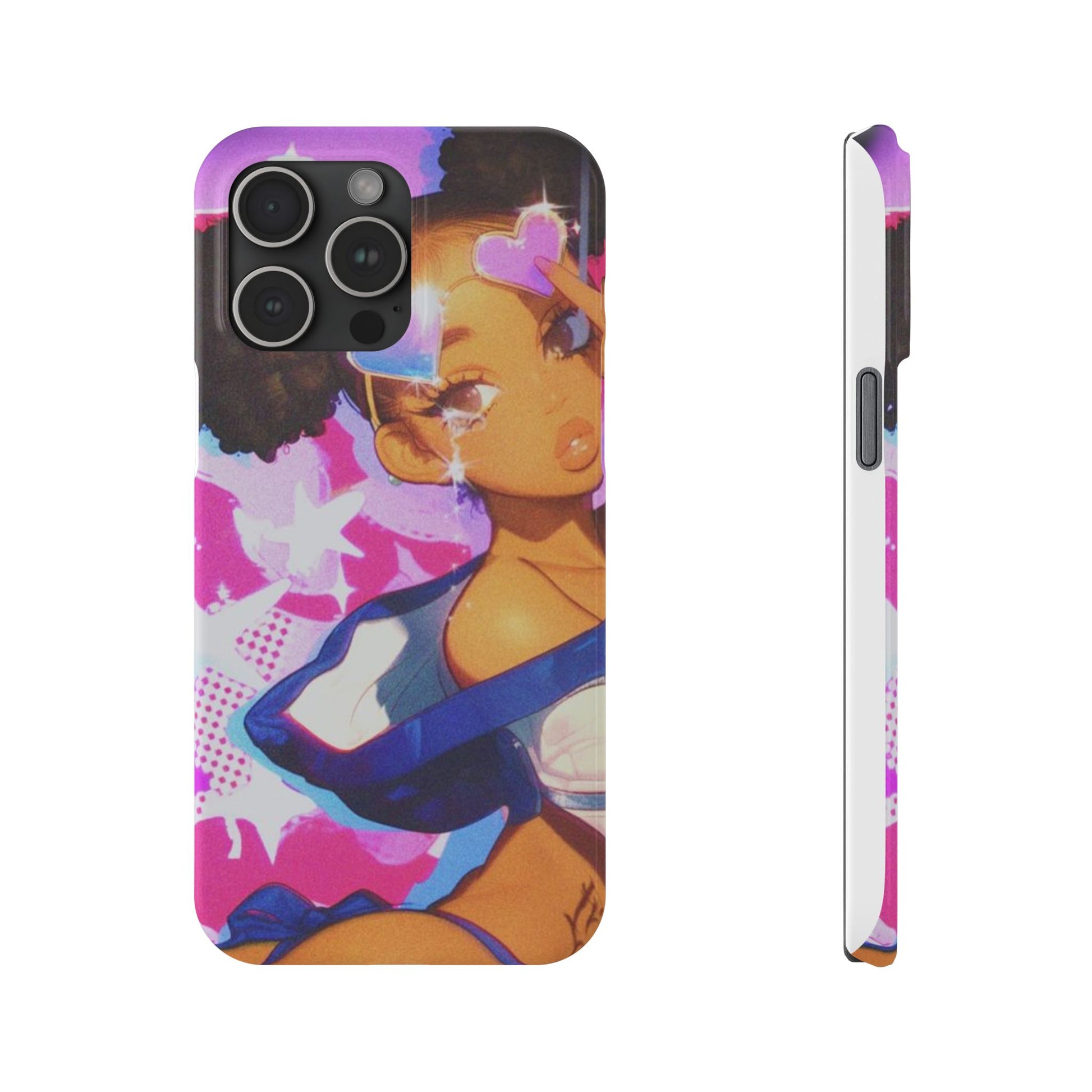 Colorful Anime Slim Phone Cases | Cute Phone Cover, Kawaii Aesthetic, Cartoon Girl, Gifts for Her, Trendy Accessory