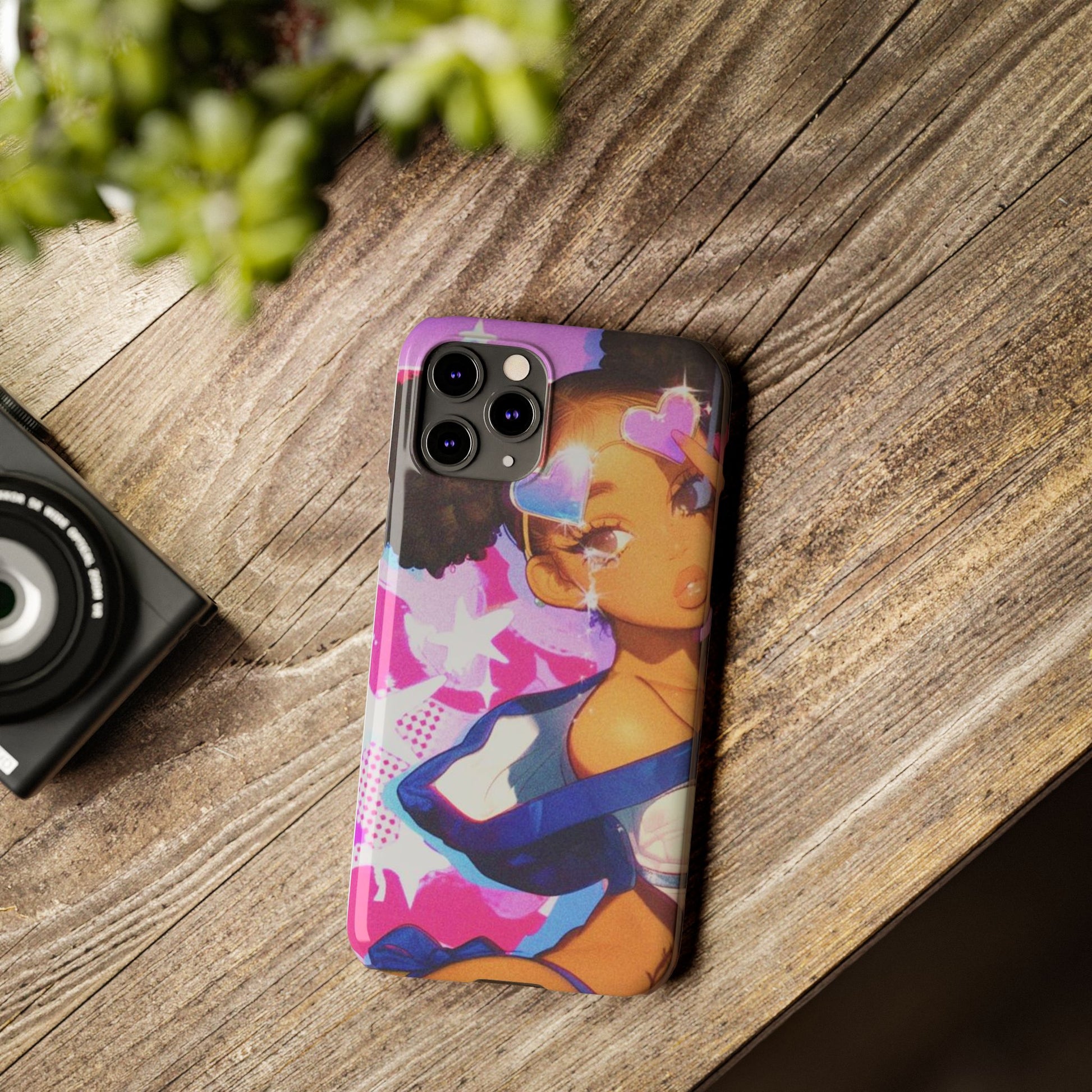 Colorful Anime Slim Phone Cases | Cute Phone Cover, Kawaii Aesthetic, Cartoon Girl, Gifts for Her, Trendy Accessory