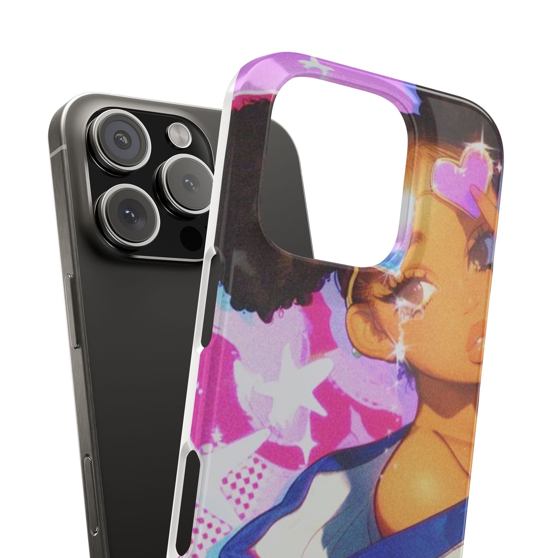 Colorful Anime Slim Phone Cases | Cute Phone Cover, Kawaii Aesthetic, Cartoon Girl, Gifts for Her, Trendy Accessory